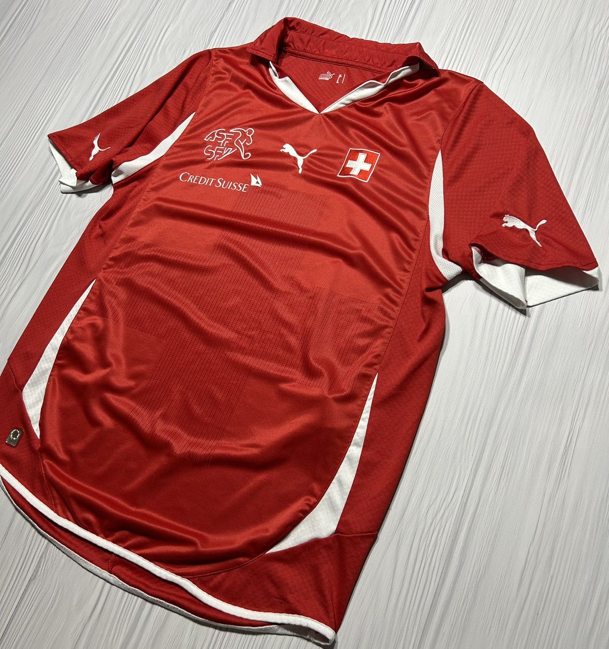 Puma Puma Switzerland 2010 2011 Home Football Shirt Jersey Size US L / EU 52-54 / 3 - 2 Thumbnail