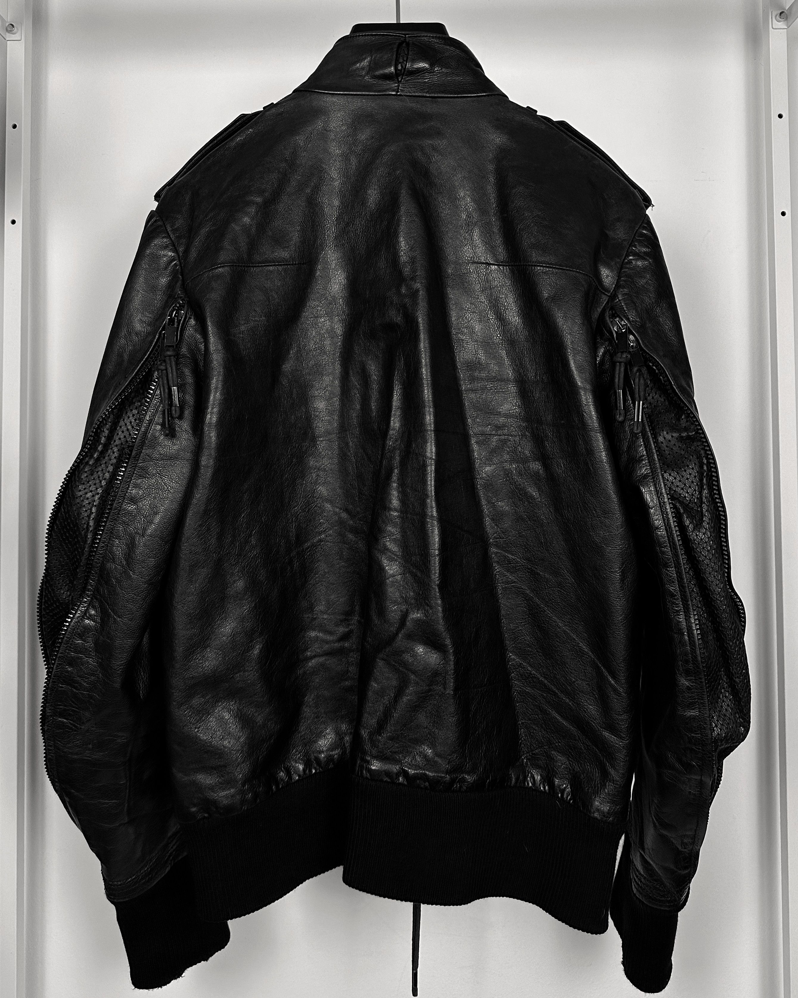 Dior Dior Homme Luster Zipper Sleeves Leather Bomber Jacket Size US M / EU 48-50 / 2 - 17 Thumbnail
