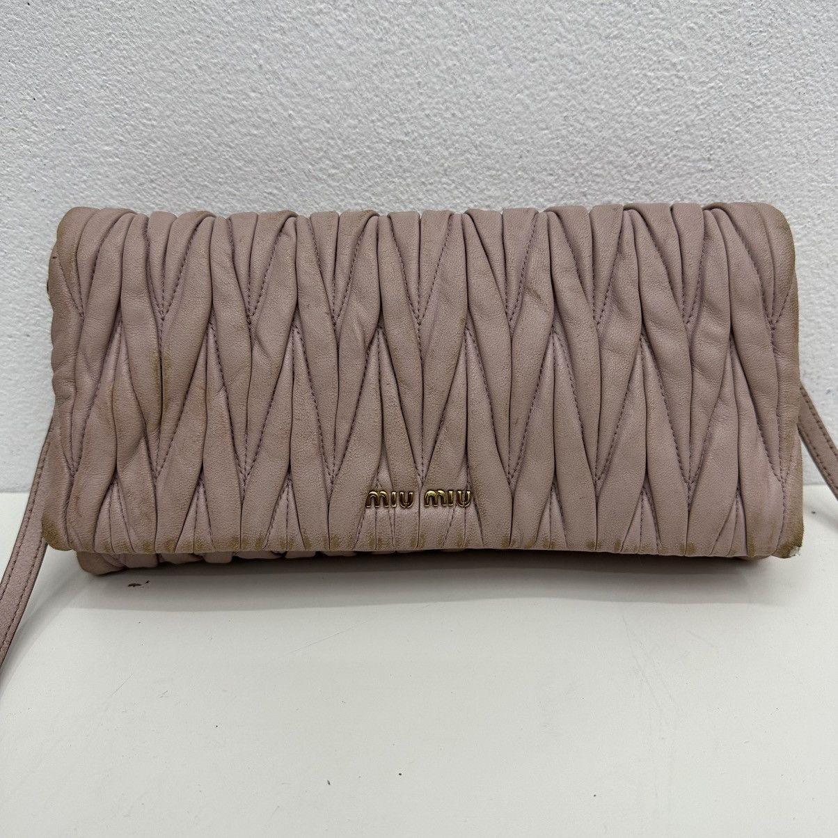 Miu Miu ‼️YES‼️ MIU MIU MATELASSE LEATHER FLAP CROSSBODY CLUTCH BAG Size ONE SIZE - 5 Thumbnail