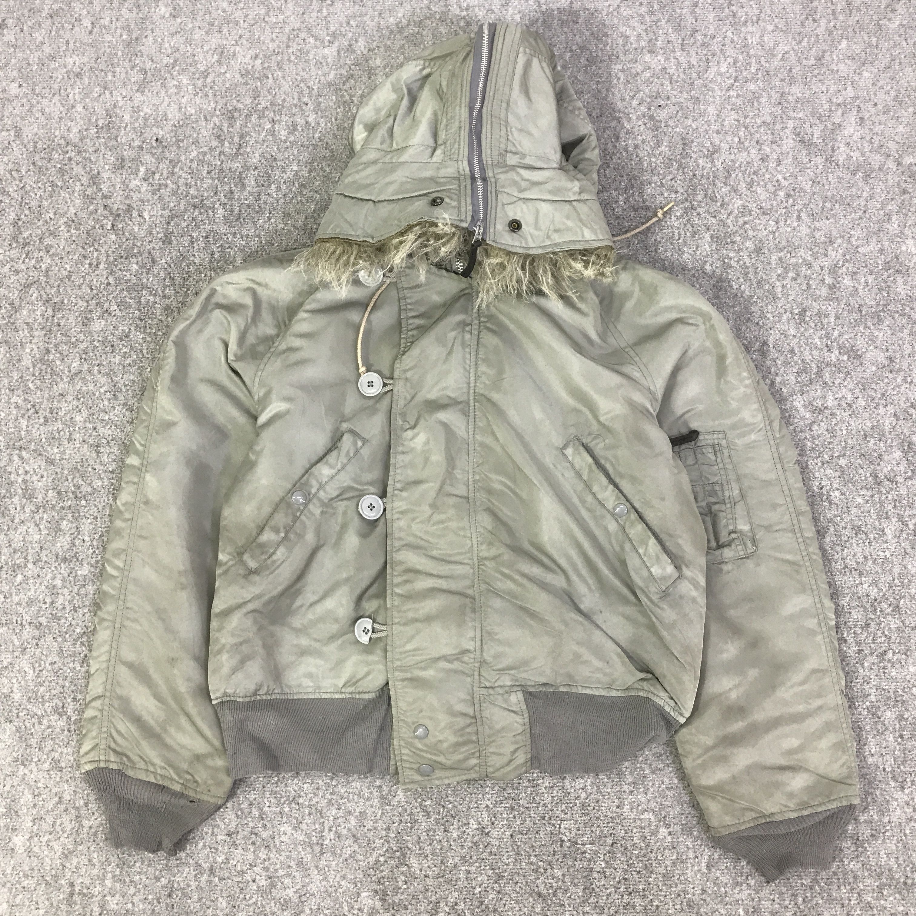 Alpha Industries 90S ALPHA INDUSTRIES FUR HOODIES BOMBERS JACKET K111B1 Size US M / EU 48-50 / 2 - 1 Thumbnail