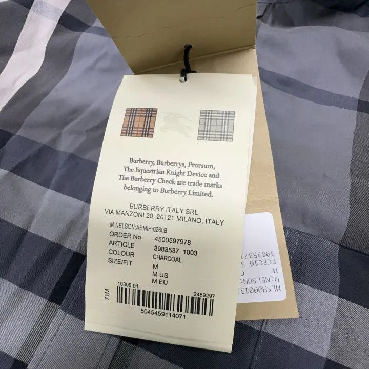 Burberry Burberry Burberry Long Sleeve Shirt in Charcoal Gray-2507 Size US M / EU 48-50 / 2 - 7 Thumbnail