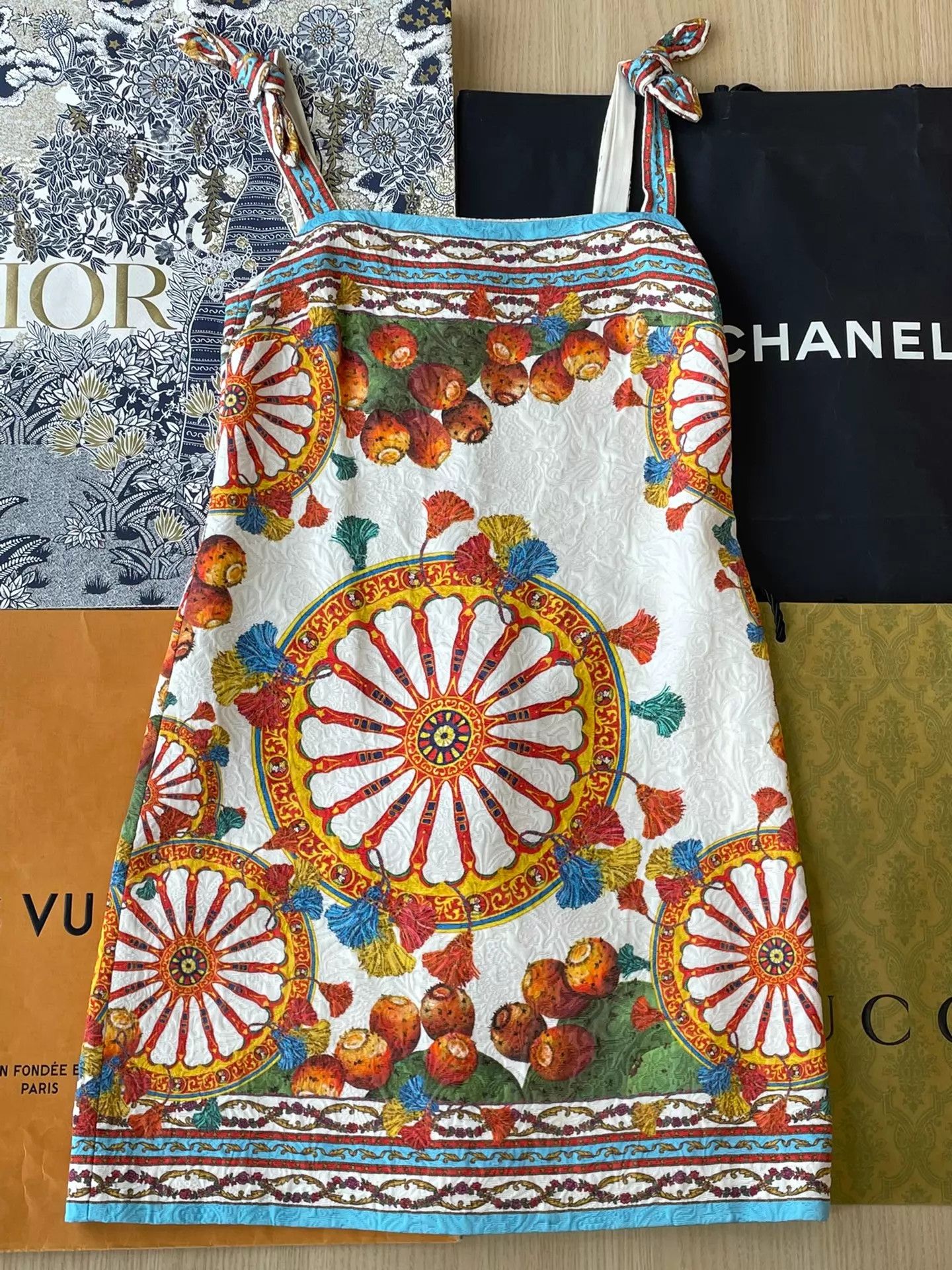 Dolce & Gabbana Dolce&Gabbana Printed Camisole Dress 42 Size M / US 6-8 / IT 42-44 - 1 Thumbnail
