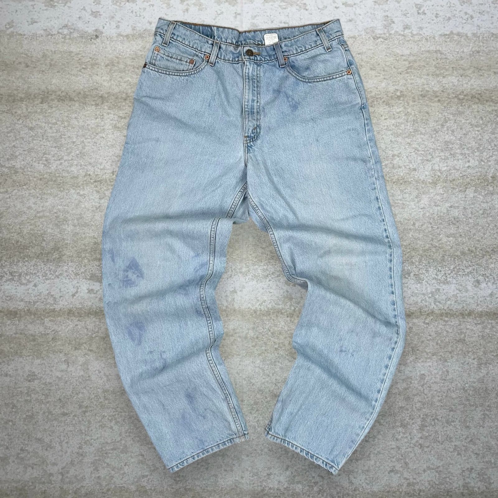 Levi's Vintage 90s Levis Jeans 550 36x32 Relaxed Light Wash Denim Size US 36 / EU 52 - 2 Thumbnail