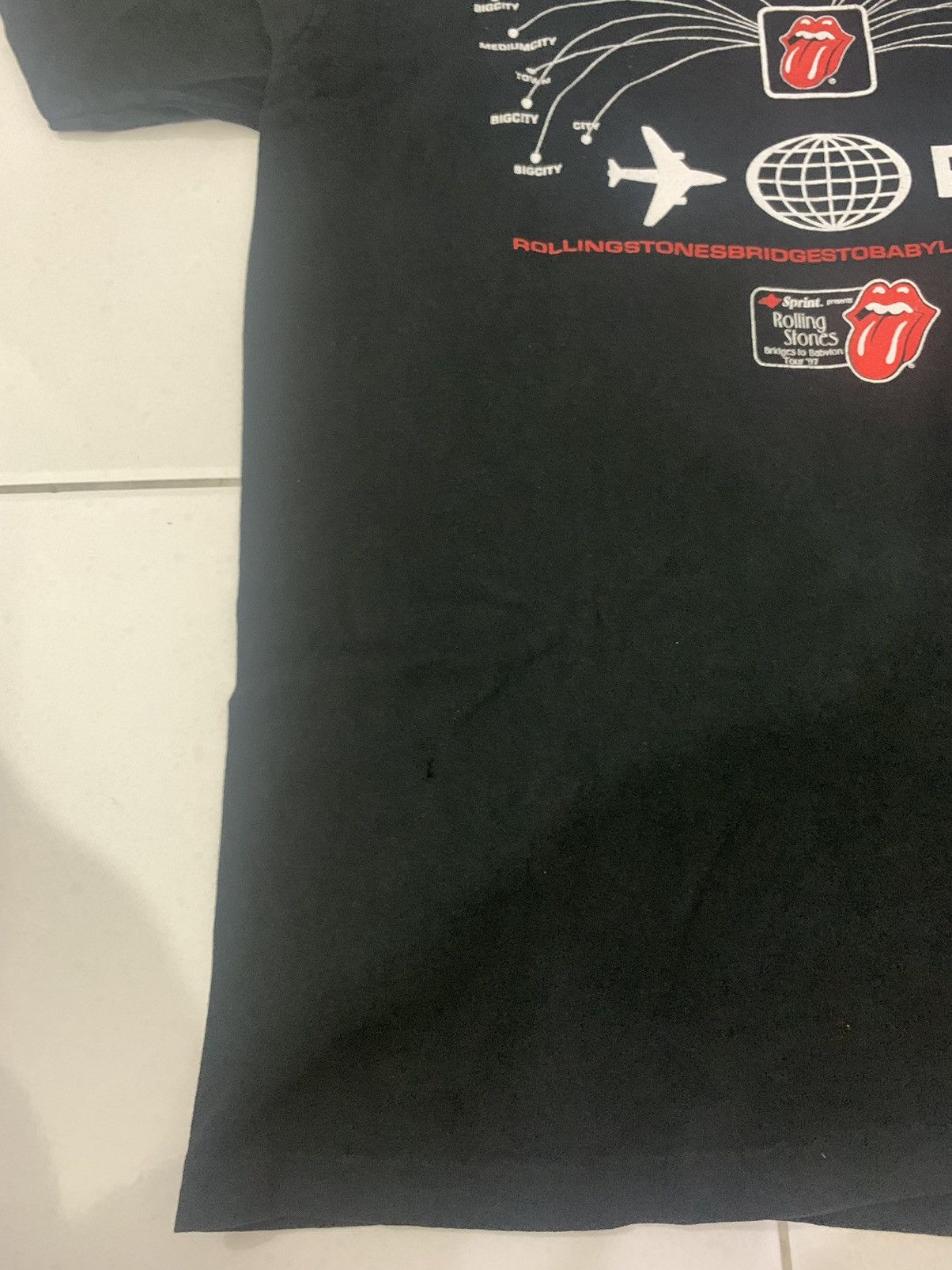 Band Tees × The Rolling Stones × Vintage Vintage Rolling Stone T Shirt World Tour 1997 Size US L / EU 52-54 / 3 - 6 Thumbnail