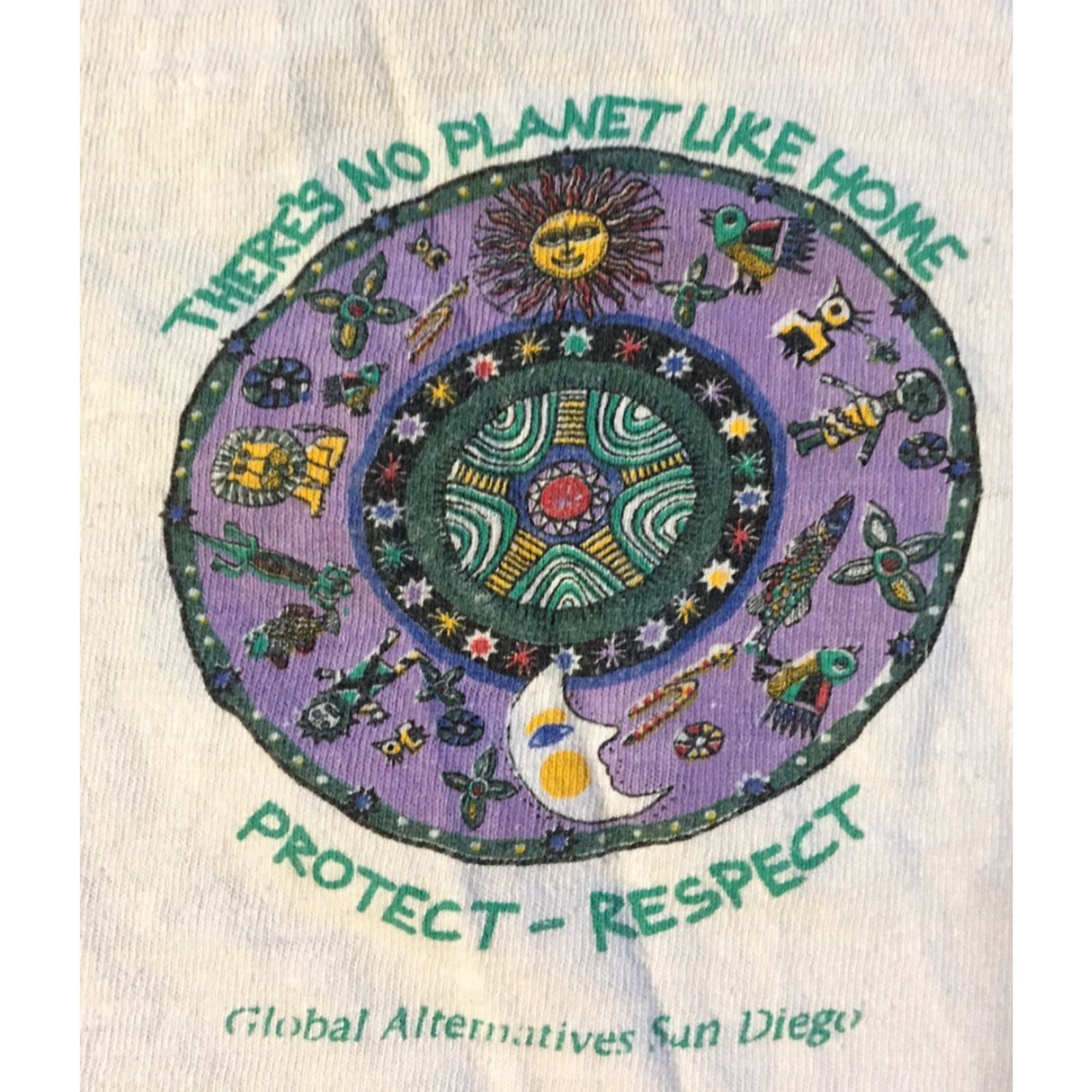 Vintage VINTAGE 90s Protect Our Planet Faded Shirt L White USA Nature Art Grunge Single Stitch 80s Shirt Mens L White USA Nature Art Grunge 90s 80s Size US L / EU 52-54 / 3 - 4 Thumbnail