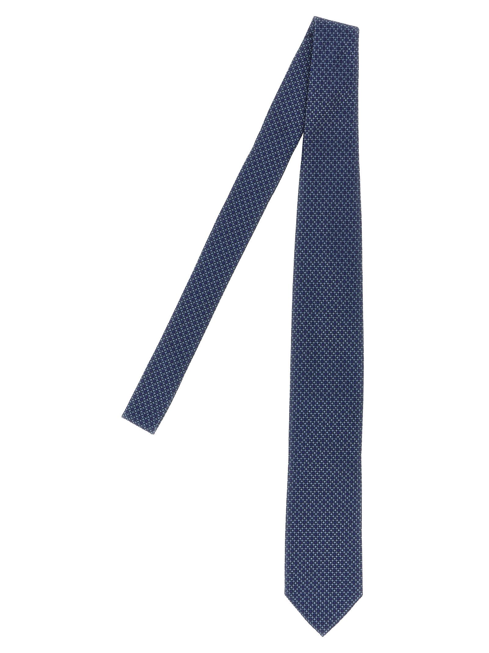 Patterned silk tie