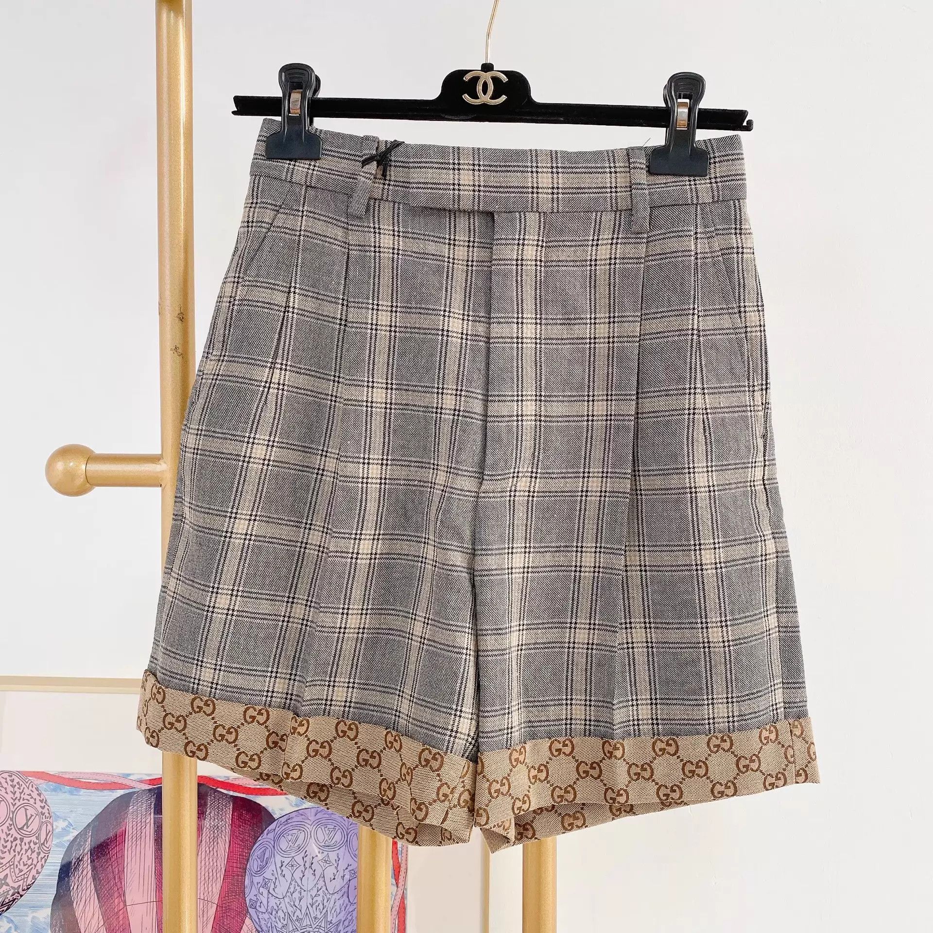 Gucci GUCCI Vintage Check Shorts 34 Size 24" / US 00 / IT 34 - 1 Thumbnail