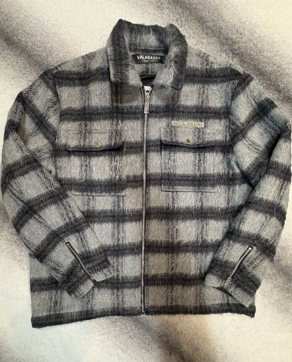 Valabasas NWOT Valabasas 'Poineer' Black Grey Plaid Mohair Jacket XL Size US XL / EU 56 / 4 - 10 Thumbnail