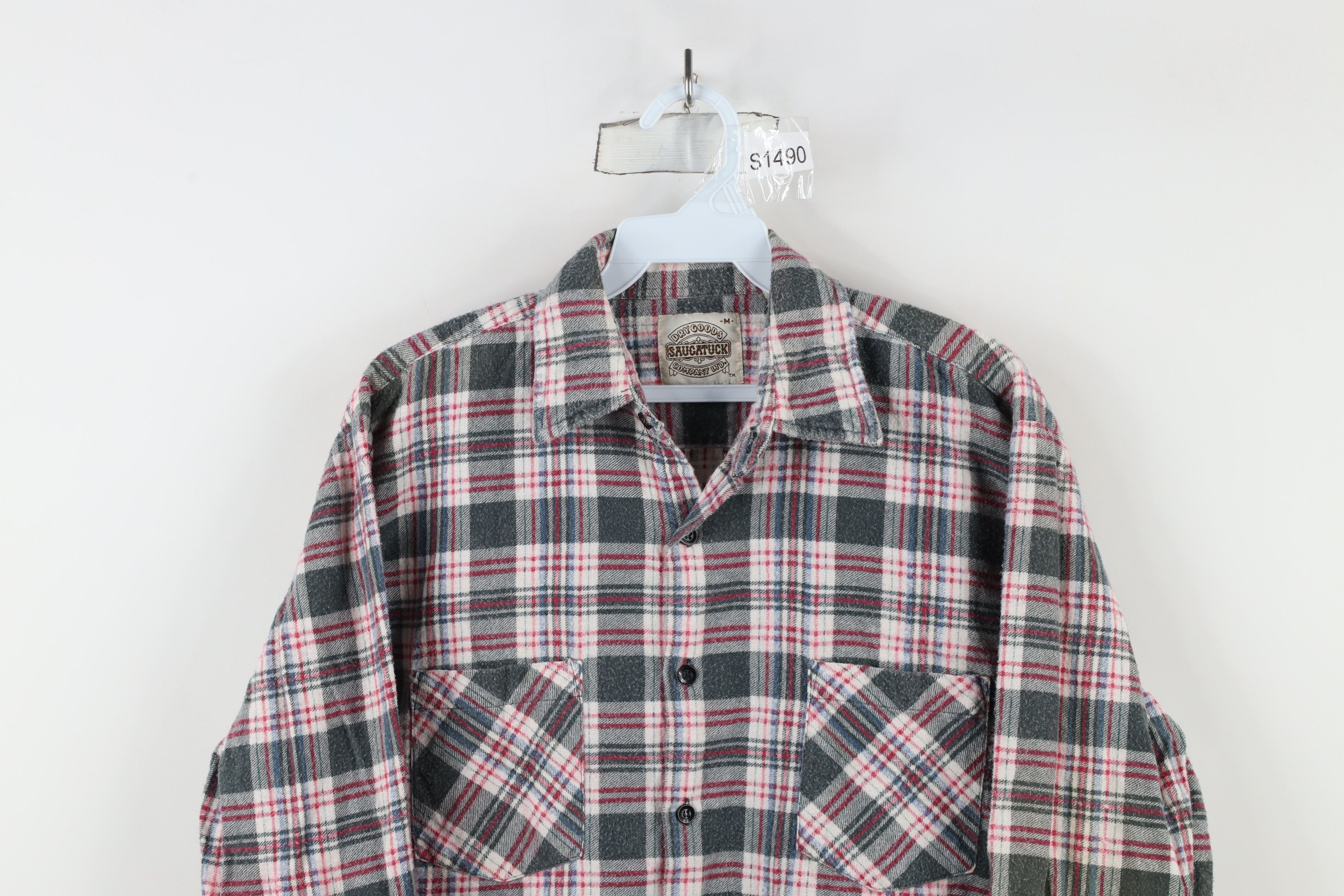 Vintage Vintage 90s Streetwear Flannel Collared Button Shirt Size US M / EU 48-50 / 2 - 2 Thumbnail