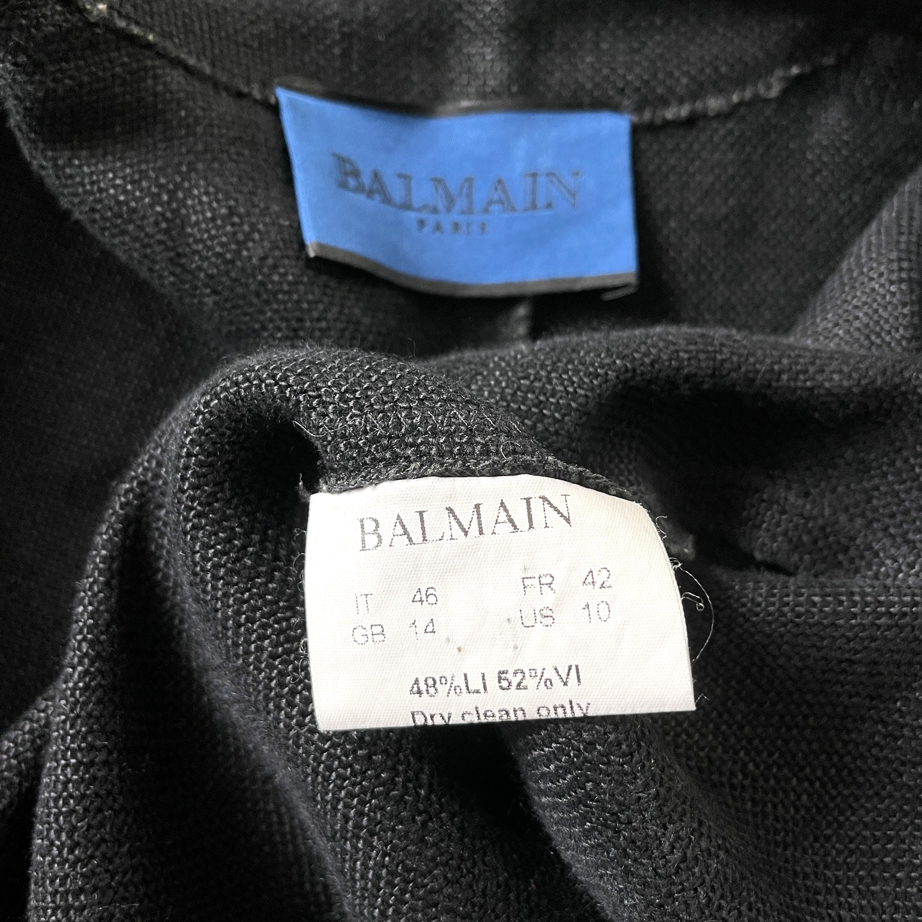 Balmain BALMAIN Black Linen Women's Blazer size 46 IT Size L / US 10 / IT 46 - 8 Thumbnail