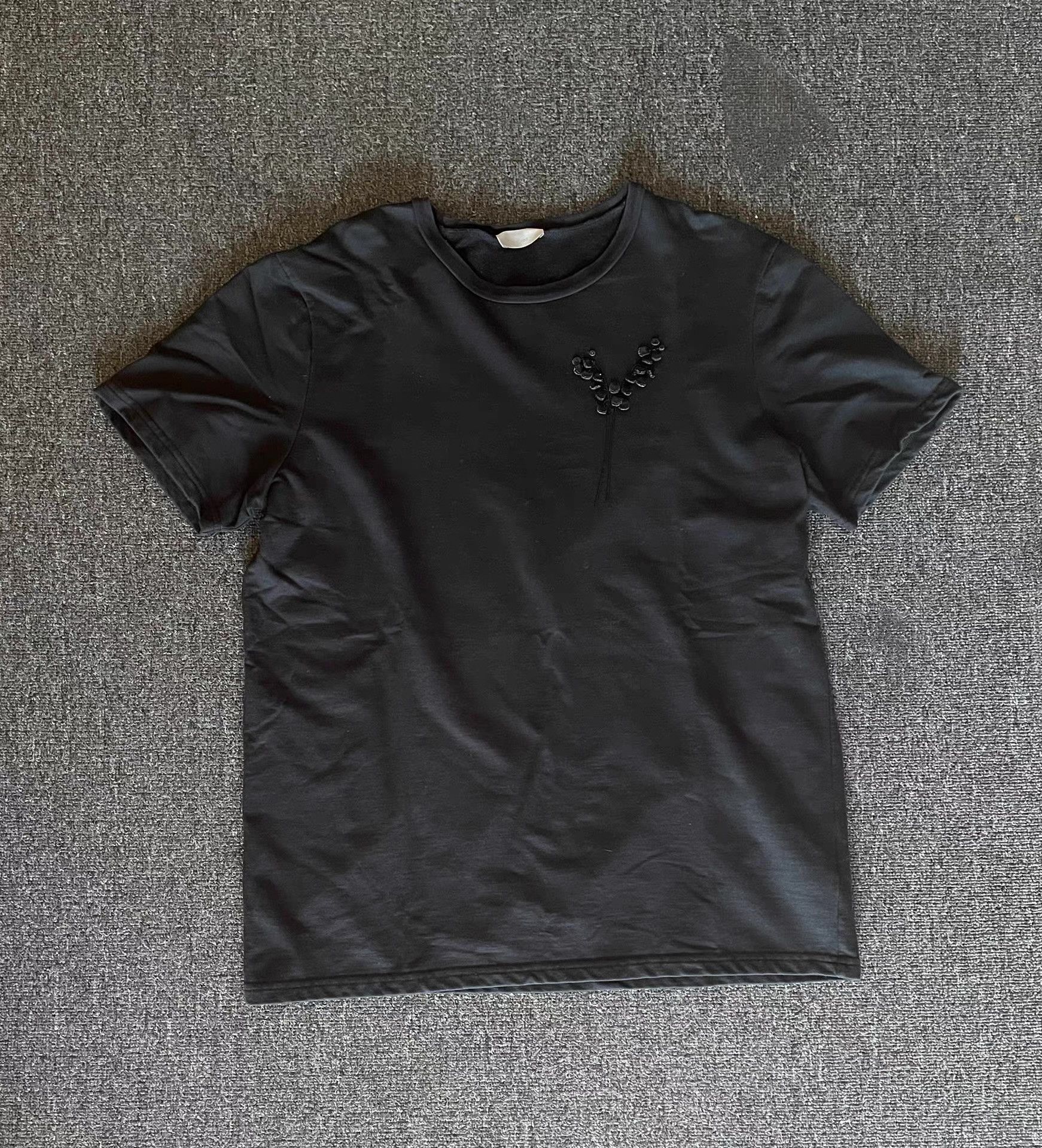Dior Dior Black Lily of the Valley Beaded Short Sleeve T-shirt Size US XXL / EU 58 / 5 - 1 Thumbnail