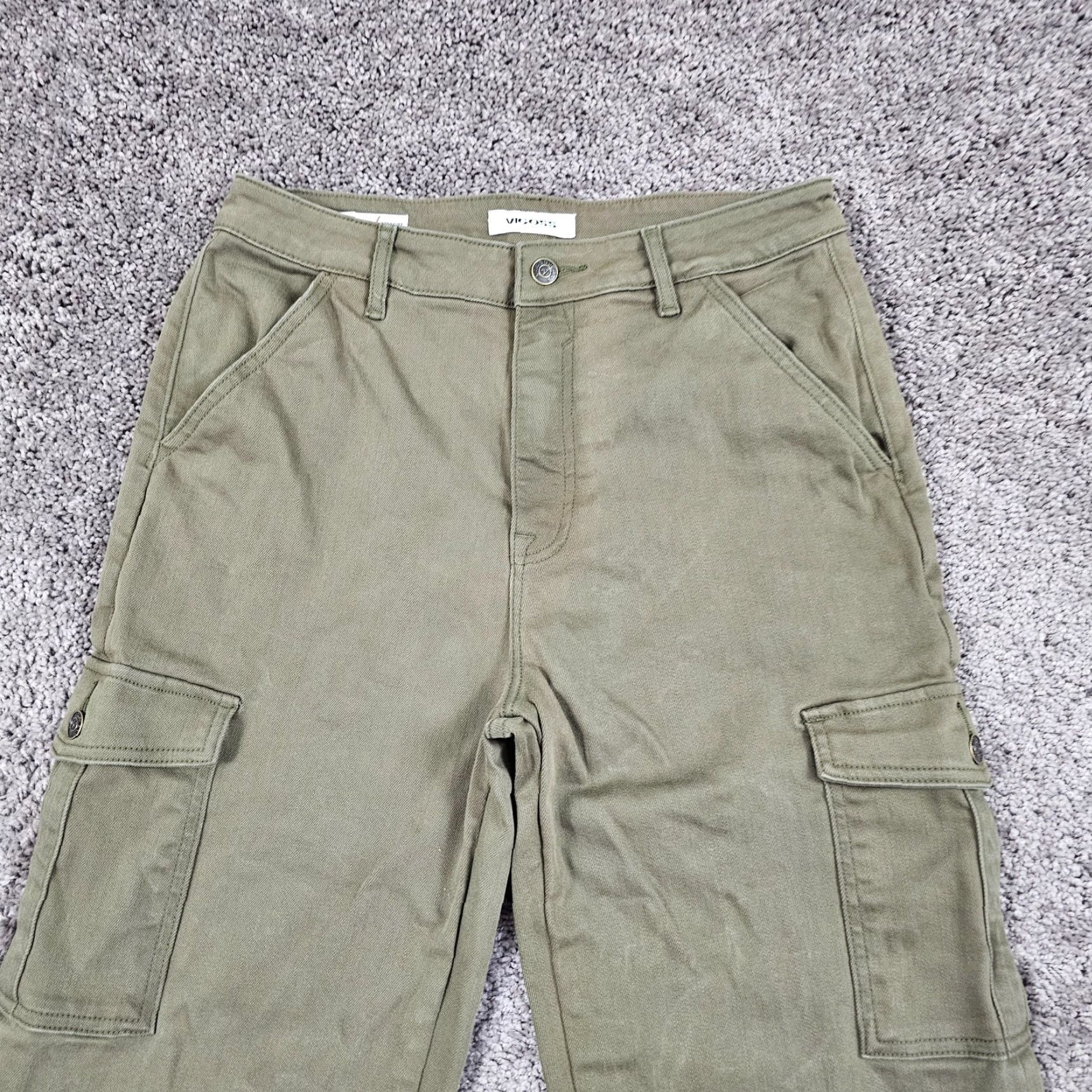 Vintage VIGOSS Cargo Pants Mens 30 Green Straight Leg Utility Stretch Outdoor Work Size US 30 / EU 46 - 2 Thumbnail