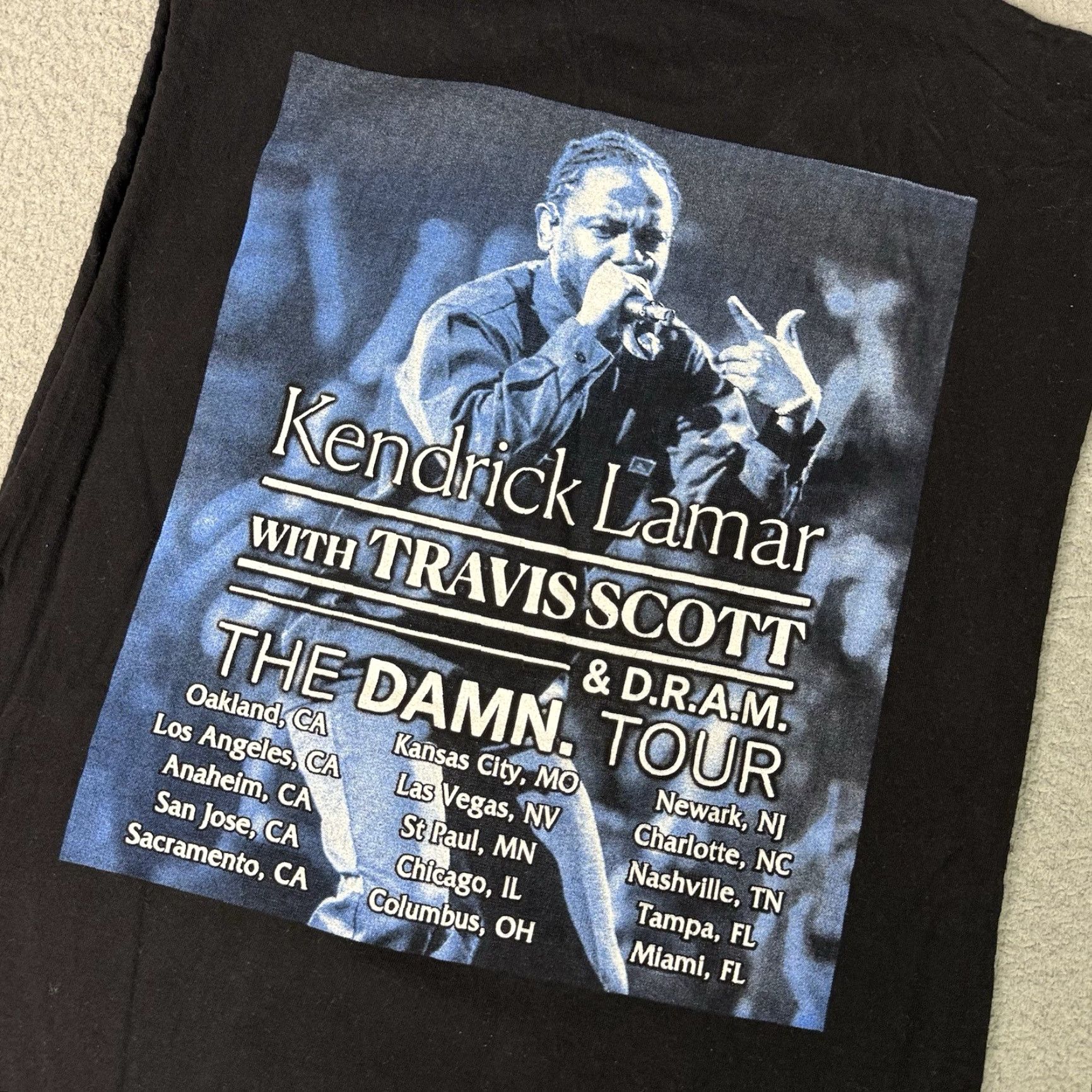 Travis Scott VINTAGE Kendrick Lamar T Shirt Adult XL Black The Damn Tour Size US XL / EU 56 / 4 - 5 Thumbnail