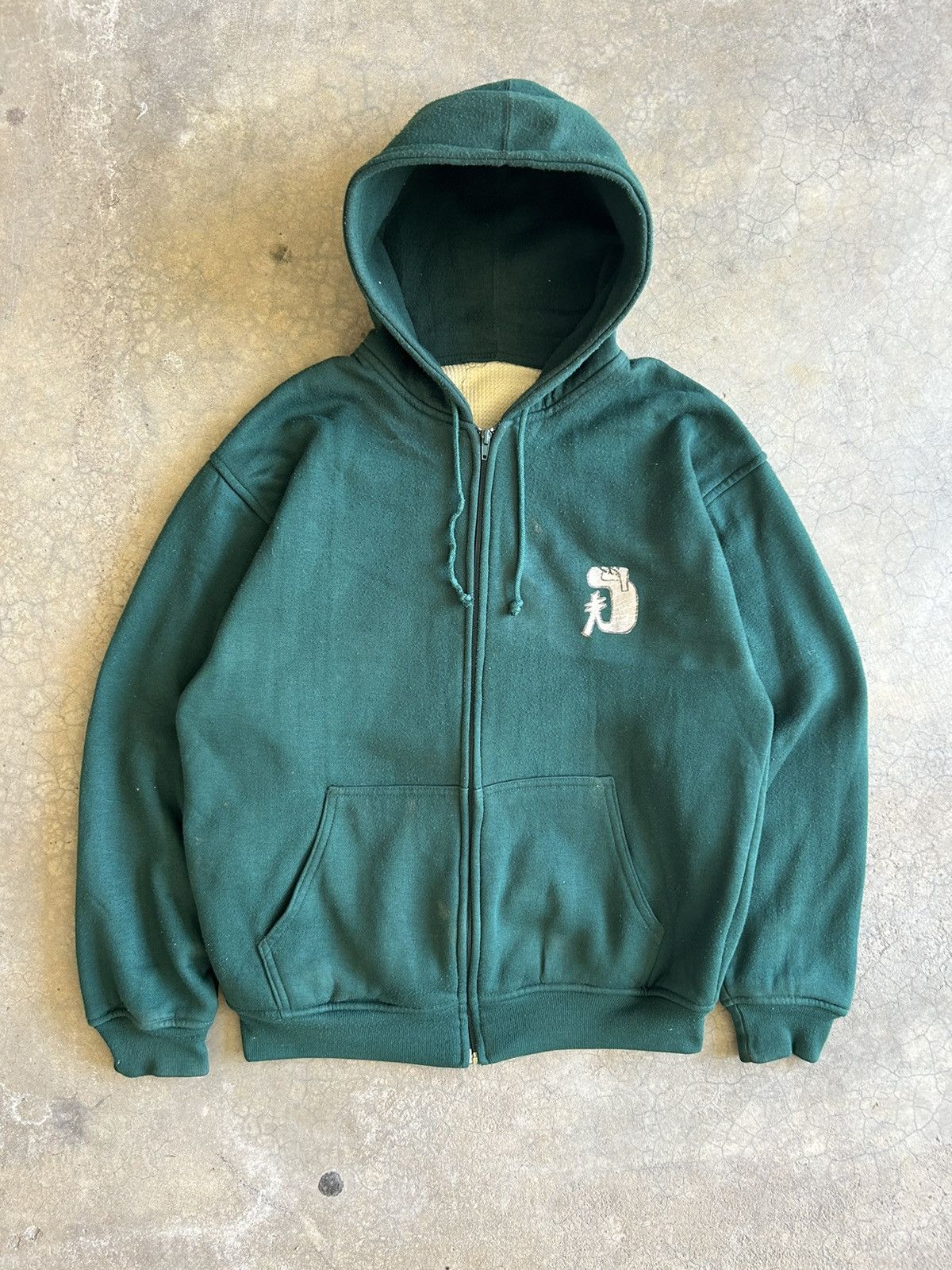 Stussy Green Zip Up Hoodie | Grailed