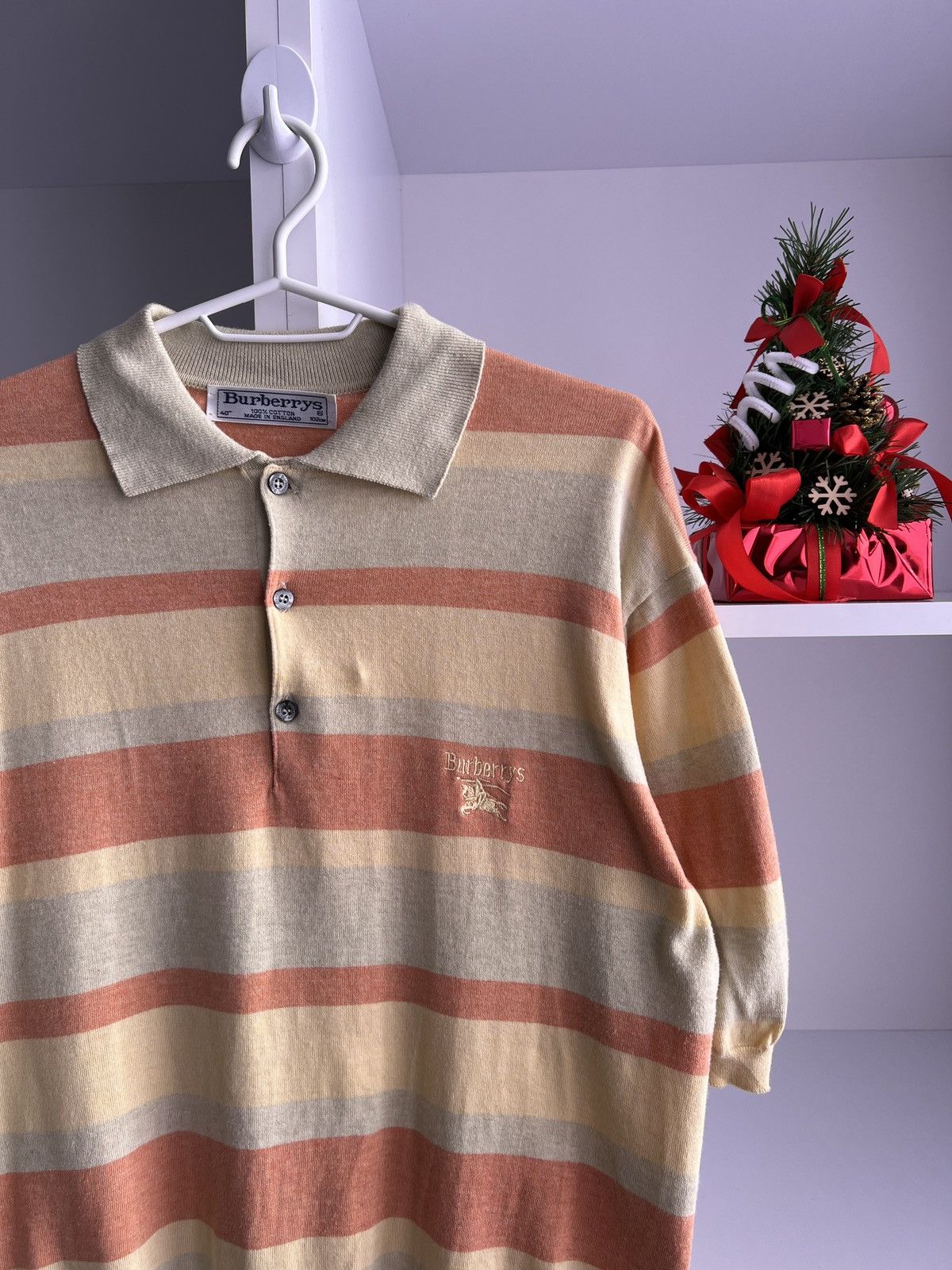 Burberry × Vintage Vintage Burberry old money style polo shirt Size US M / EU 48-50 / 2 - 7 Thumbnail