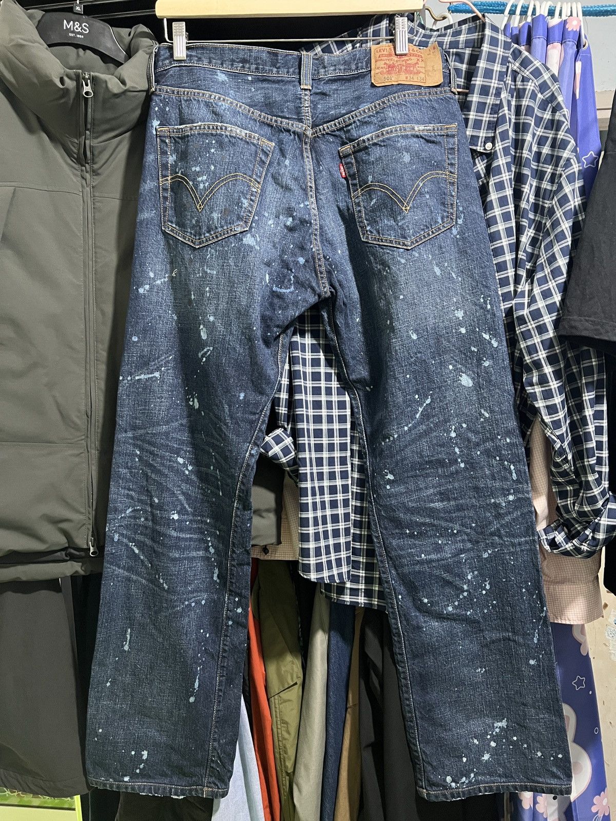 Levi's × Levi's Made & Crafted × Levi's Vintage Clothing Levi’s 501 distress jeans Size US 34 / EU 50 - 2 Thumbnail