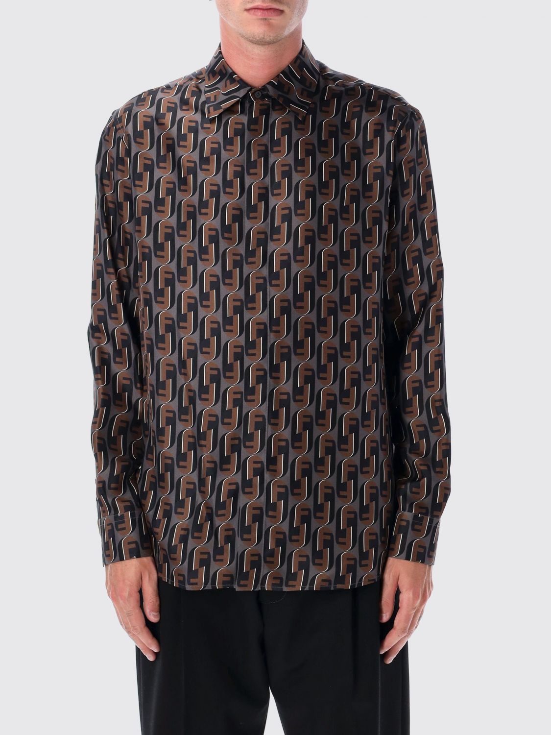 Fendi Fendi Shirt Men Blue Size US S / EU 44-46 / 1 - 1 Thumbnail