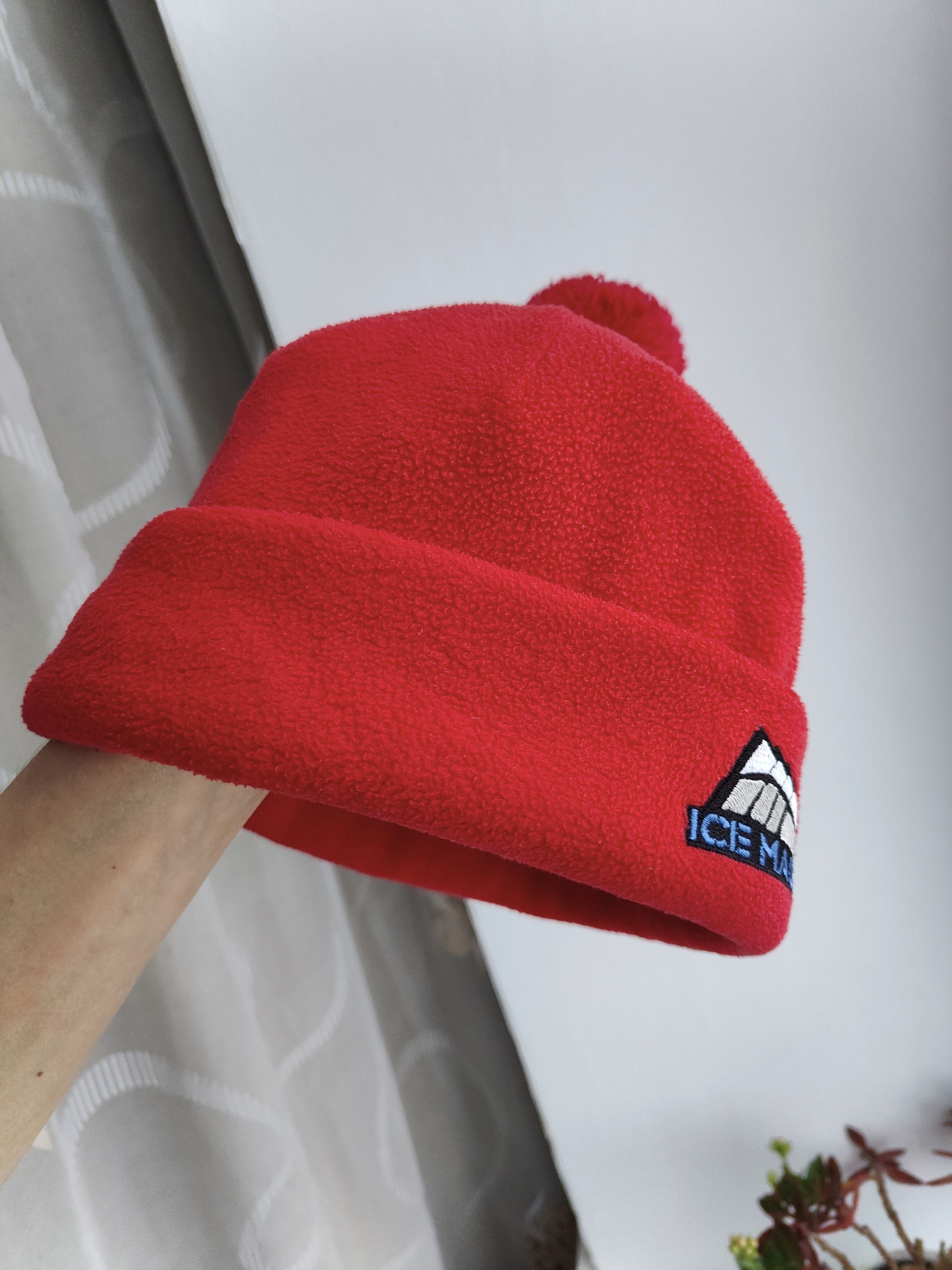 Vintage Vintage Ice Magic Fleece Beanie Hat Pom Outdoor Mountain Log Size ONE SIZE - 4 Thumbnail