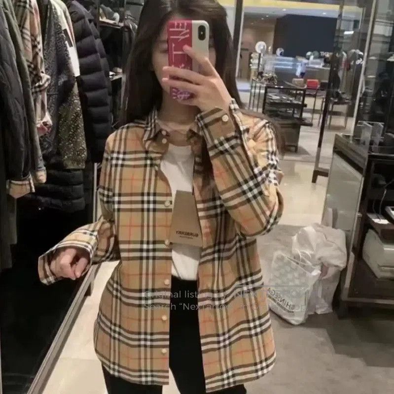 Burberry Burberry Brown Women's Checkered Shirt. Size S / US 4 / IT 40 - 9 Thumbnail