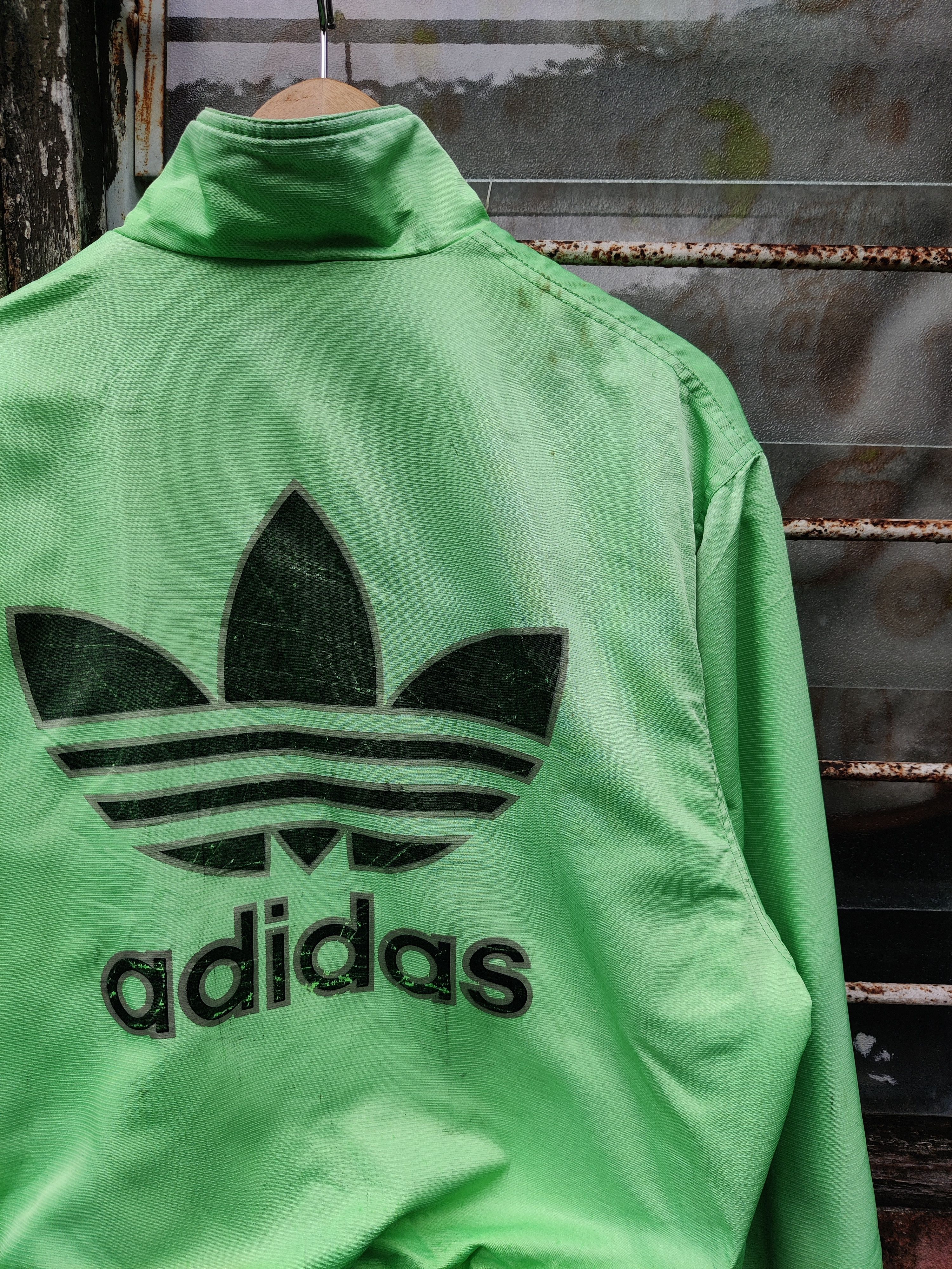 Adidas Vintage Distressed Adidas Jaspo Bomber Jacket Size US L / EU 52-54 / 3 - 3 Thumbnail