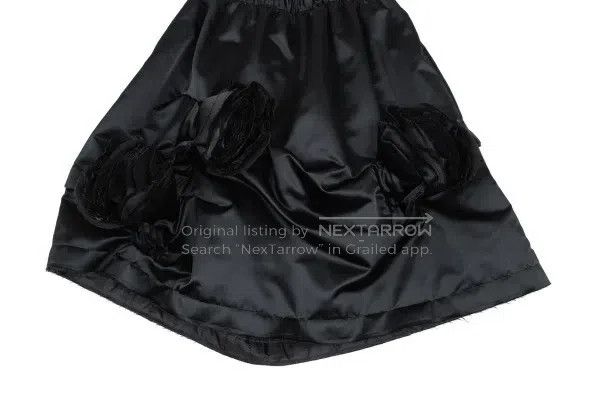 Comme des Garcons Comme Des Garcons size S Black vintage rose half skirt Size 23" - 5 Thumbnail