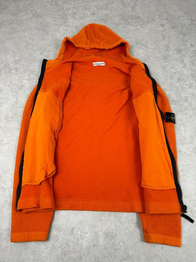 Stone Island Stone Island Orange Wool Fleece Zip-up Hoodie Size US L / EU 52-54 / 3 - 10 Thumbnail