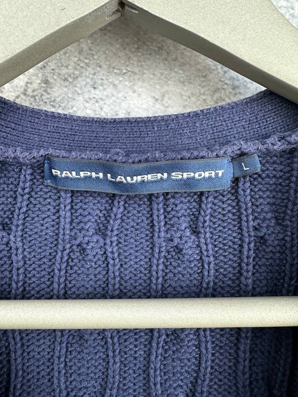 Ralph Lauren Sport Ralph Lauren Sport Vintage Cable Knit Cardigan Navy Sweater Size US L / EU 52-54 / 3 - 12 Thumbnail