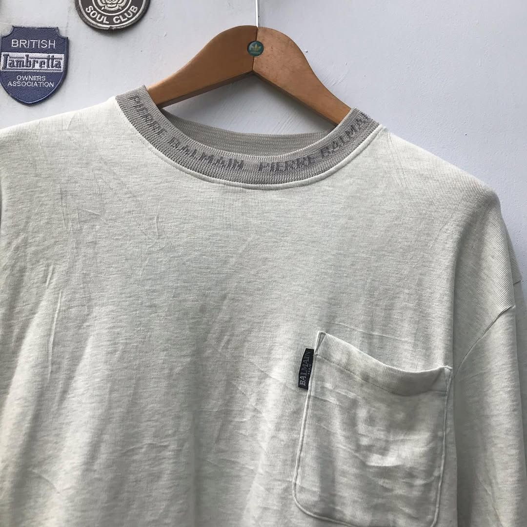 Designer × Pierre Balmain Pierre Balmain Round neck lined Font Crew Neck Size Large Size US L / EU 52-54 / 3 - 2 Thumbnail