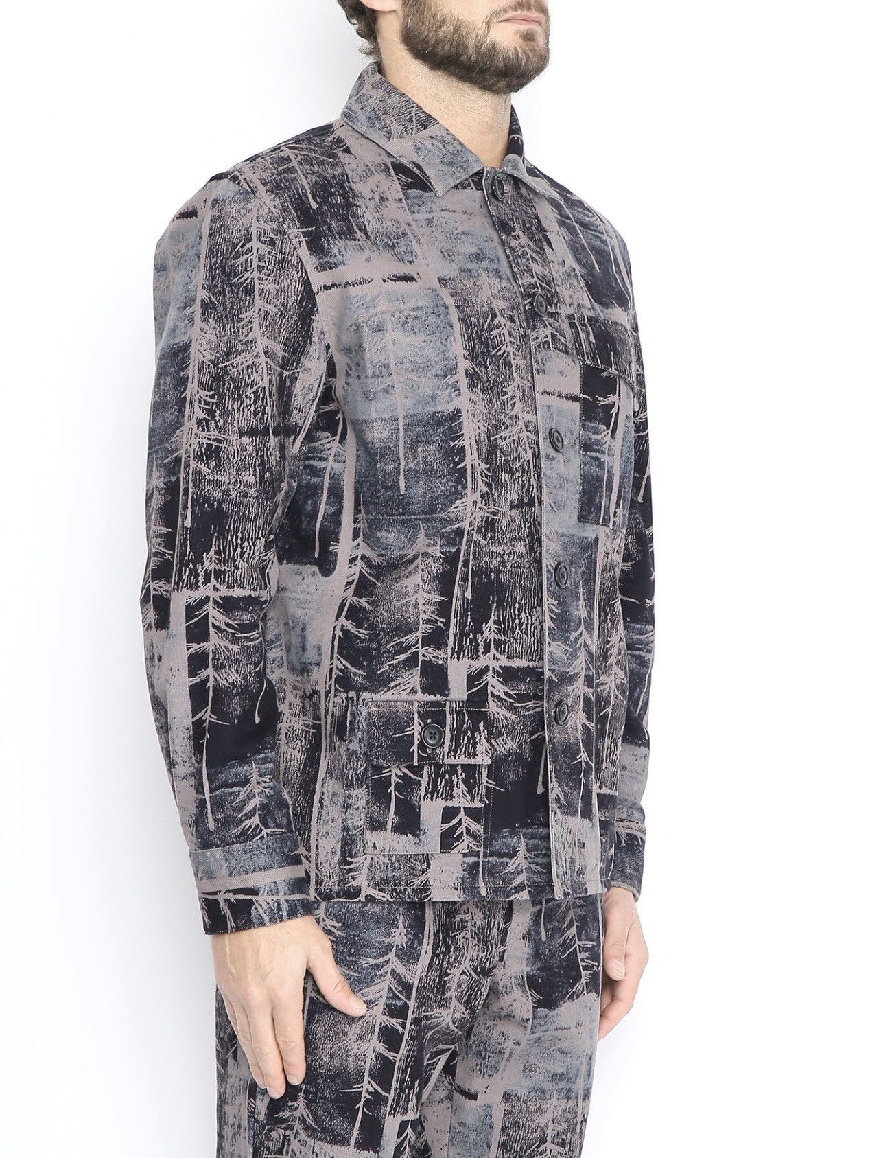 Paul Smith !DS! FW22 Paul Smith Grey Forest Summer Overshirt Jacket Size US M / EU 48-50 / 2 - 3 Thumbnail
