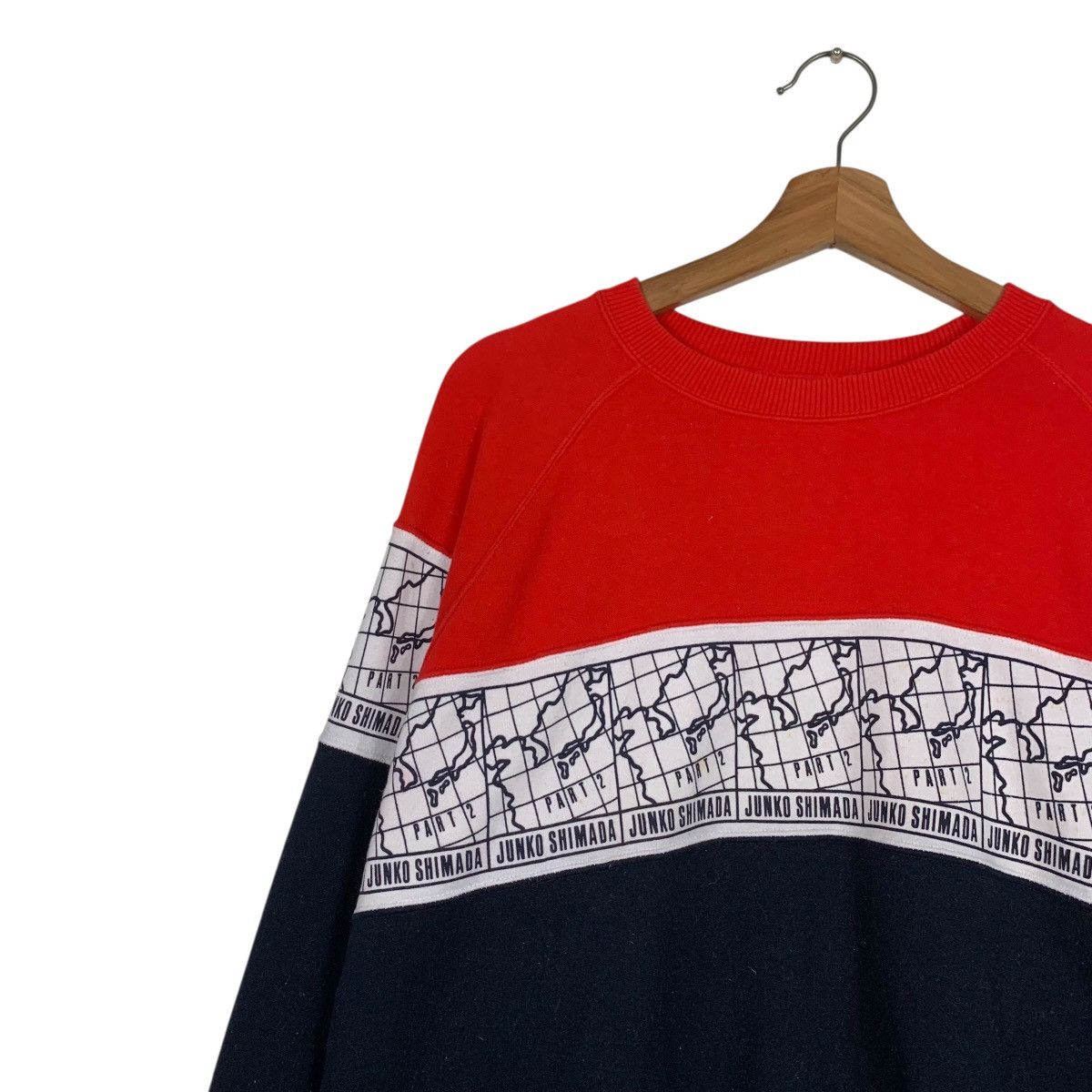 Junko Shimada 90’s JUNKO SHIMADA Colorblock Crewneck Sweatshirt #3631-C166 Size US M / EU 48-50 / 2 - 3 Thumbnail
