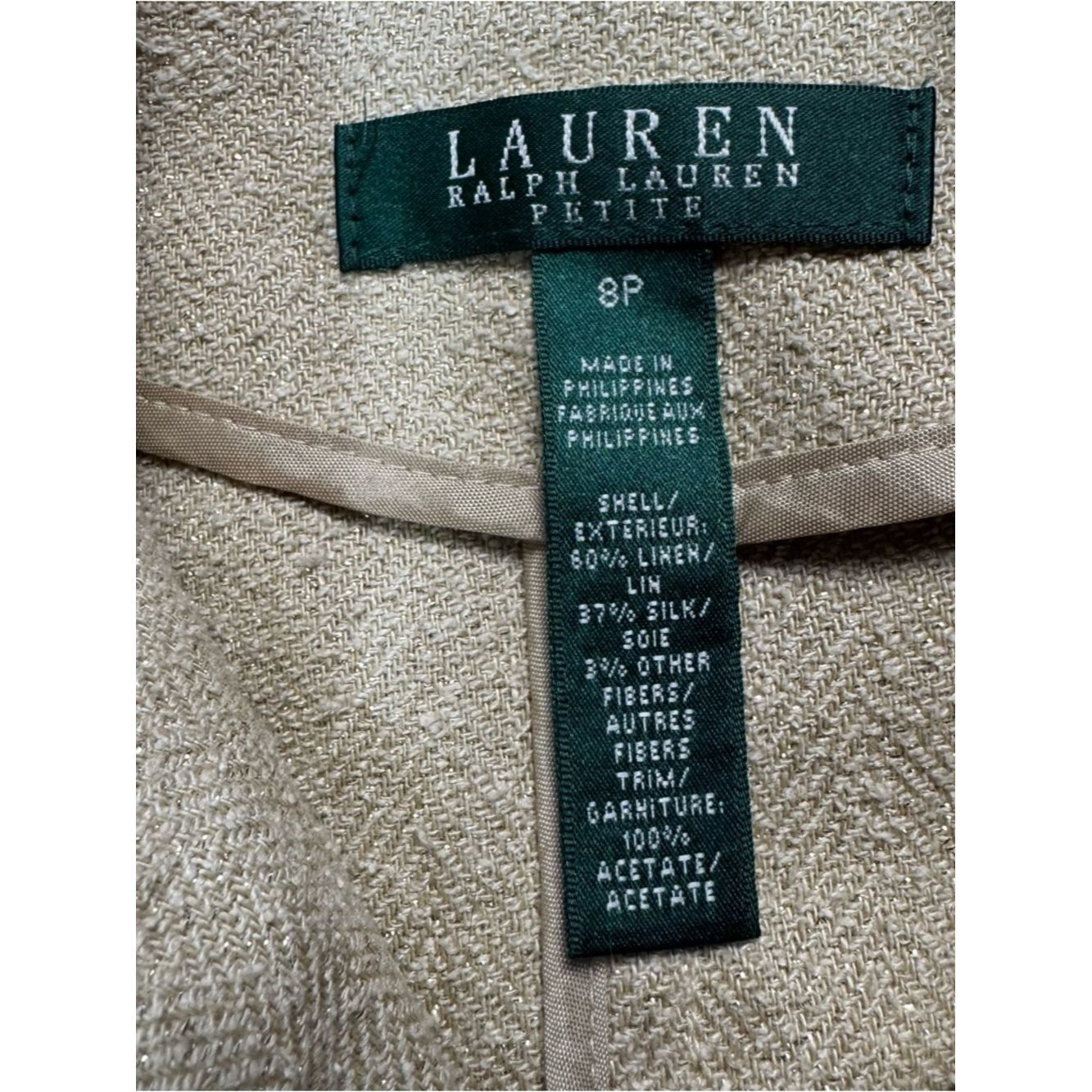 Ralph Lauren NWT New $260 Ralph Lauren Linen Silk Casablanca Tan Gold Ja Size M / US 6-8 / IT 42-44 - 5 Thumbnail