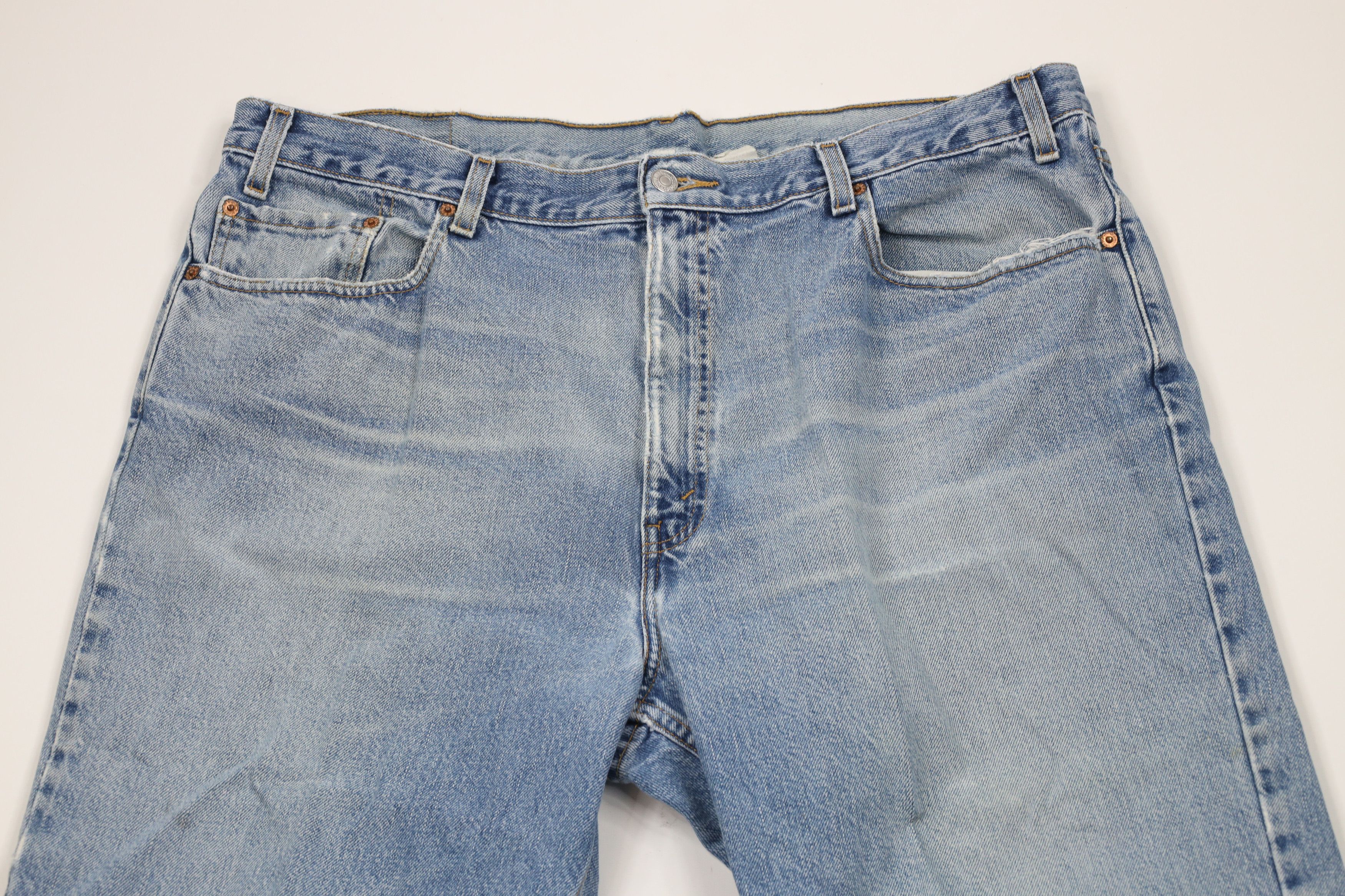 Levi's × Vintage Vintage 90s Levis 550 Relaxed Fit Denim Jeans Blue Cotton Size US 42 / EU 58 - 2 Thumbnail