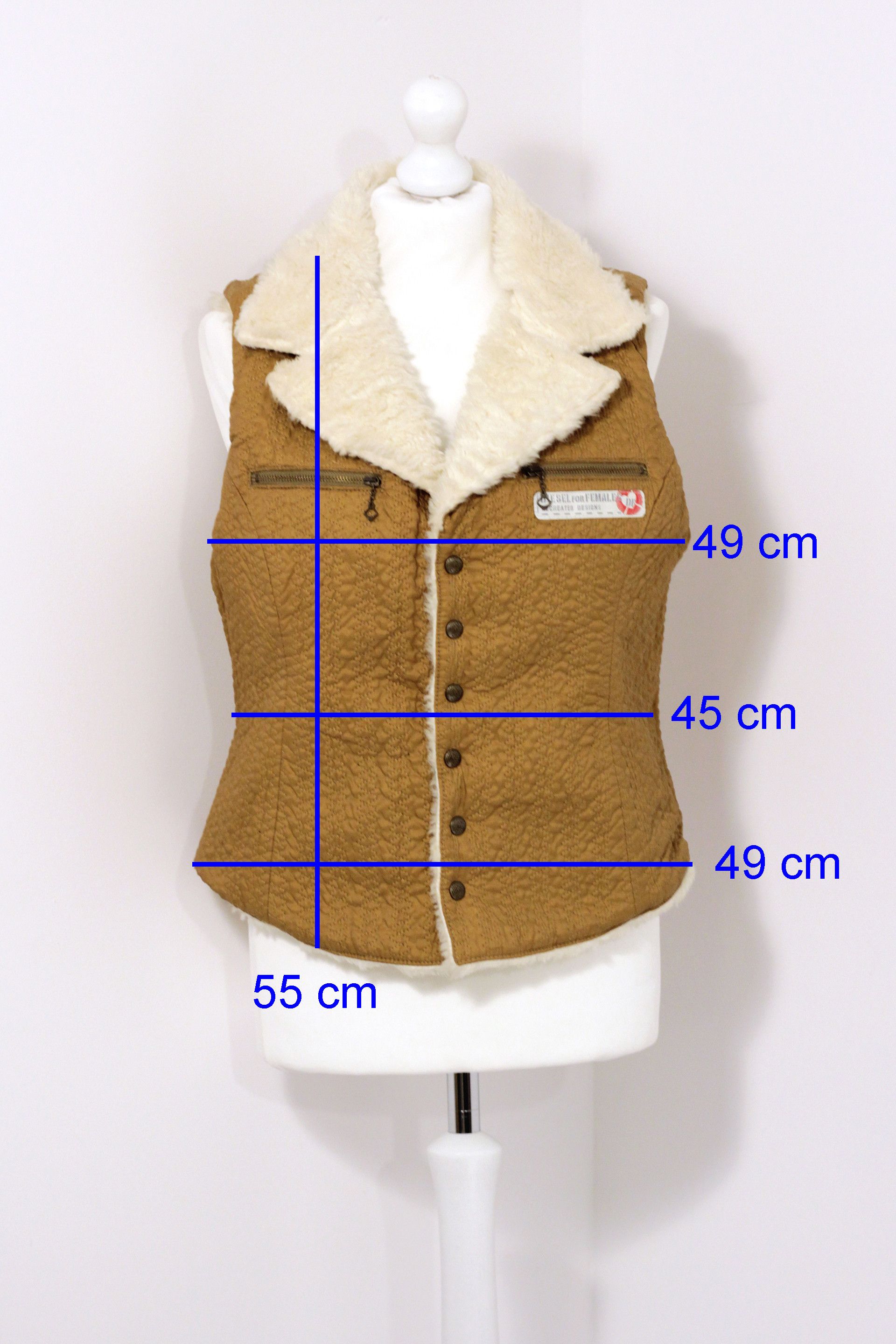 Diesel VIntage Diesel Industry Y2K quilted faux fur short vest Size M / US 6-8 / IT 42-44 - 3 Thumbnail