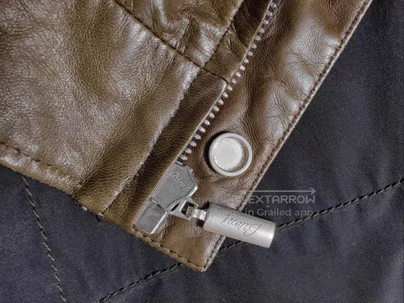 Brioni Brioni Leather-trimmed casual coat Size US L / EU 52-54 / 3 - 7 Thumbnail