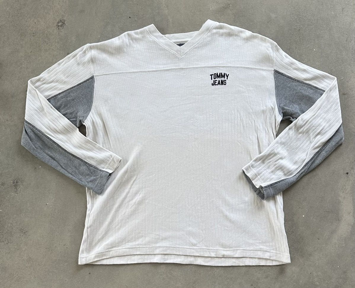 Tommy Hilfiger × Vintage VINTAGE TOMMY JEANS HILFIGER LONG SLEEVE SOFT WOOL TEE Size US XXL / EU 58 / 5 - 1 Thumbnail