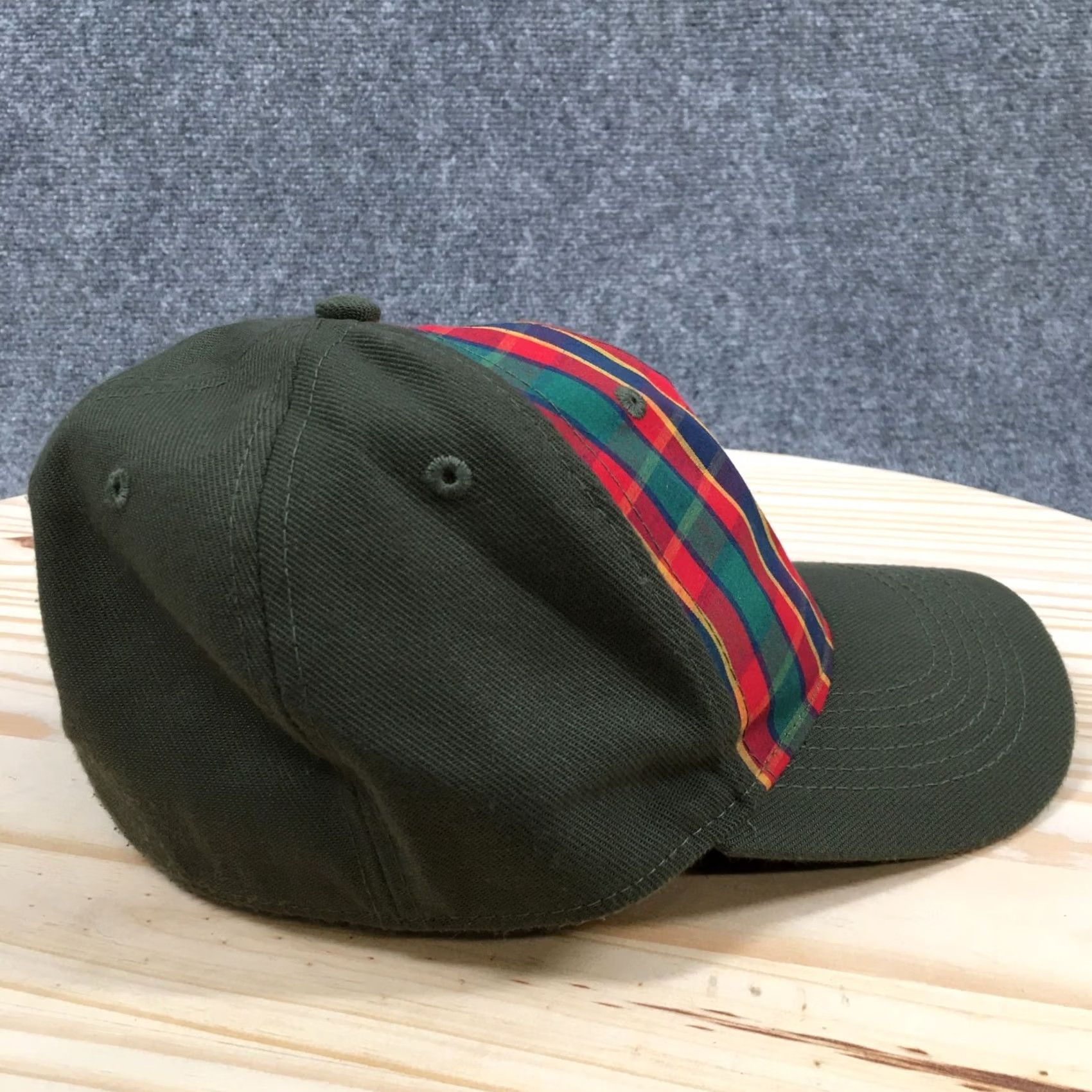 Vintage Boy Scouts of America Webelos Uniform Cap Hat Mens OS Plaid Embroidered Green Baseball Cap Size ONE SIZE - 6 Thumbnail