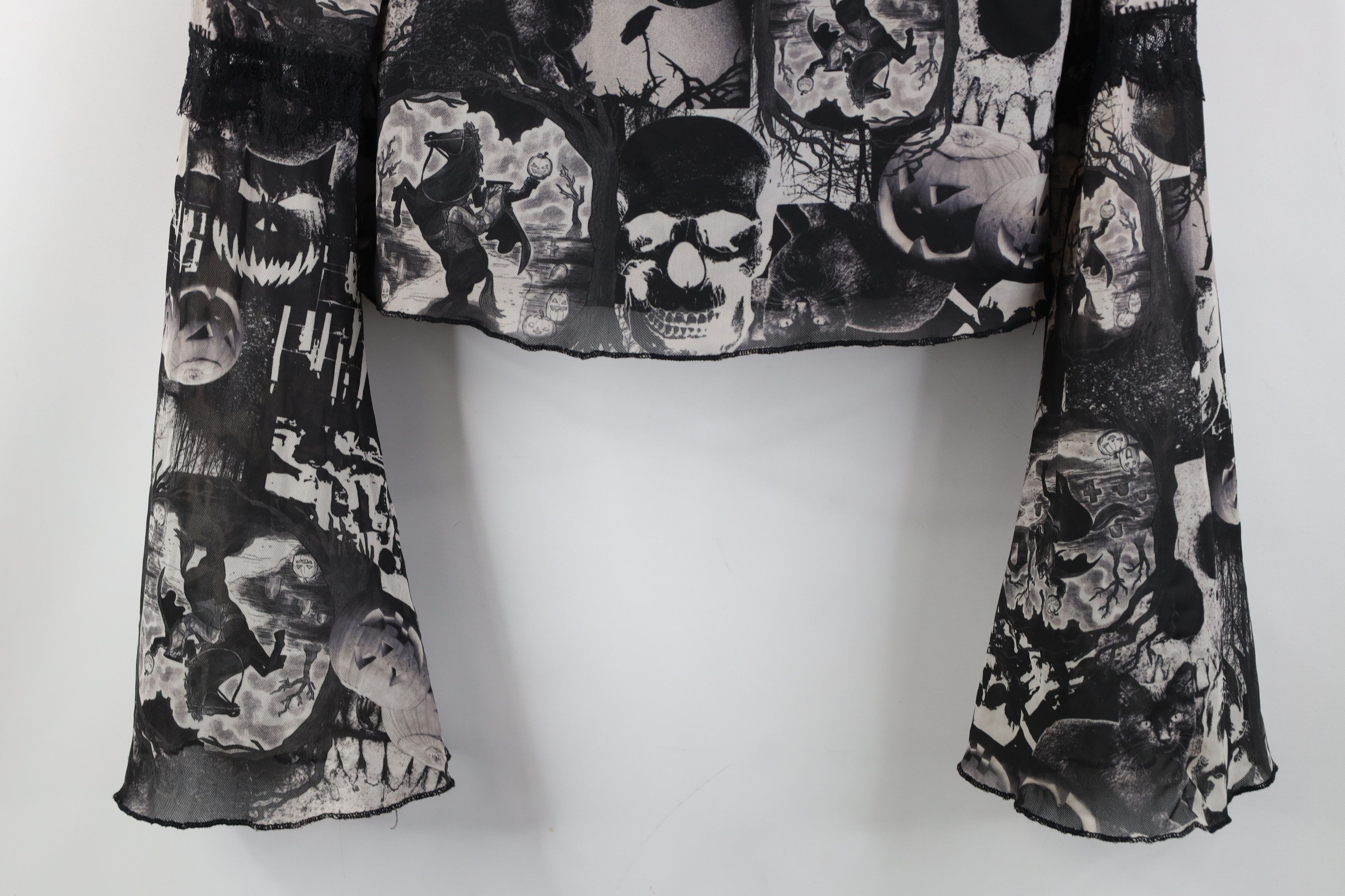 Vintage Vintage Y2K Babydoll Halloween Long Sleeve T-Shirt Size L / US 10 / IT 46 - 3 Thumbnail