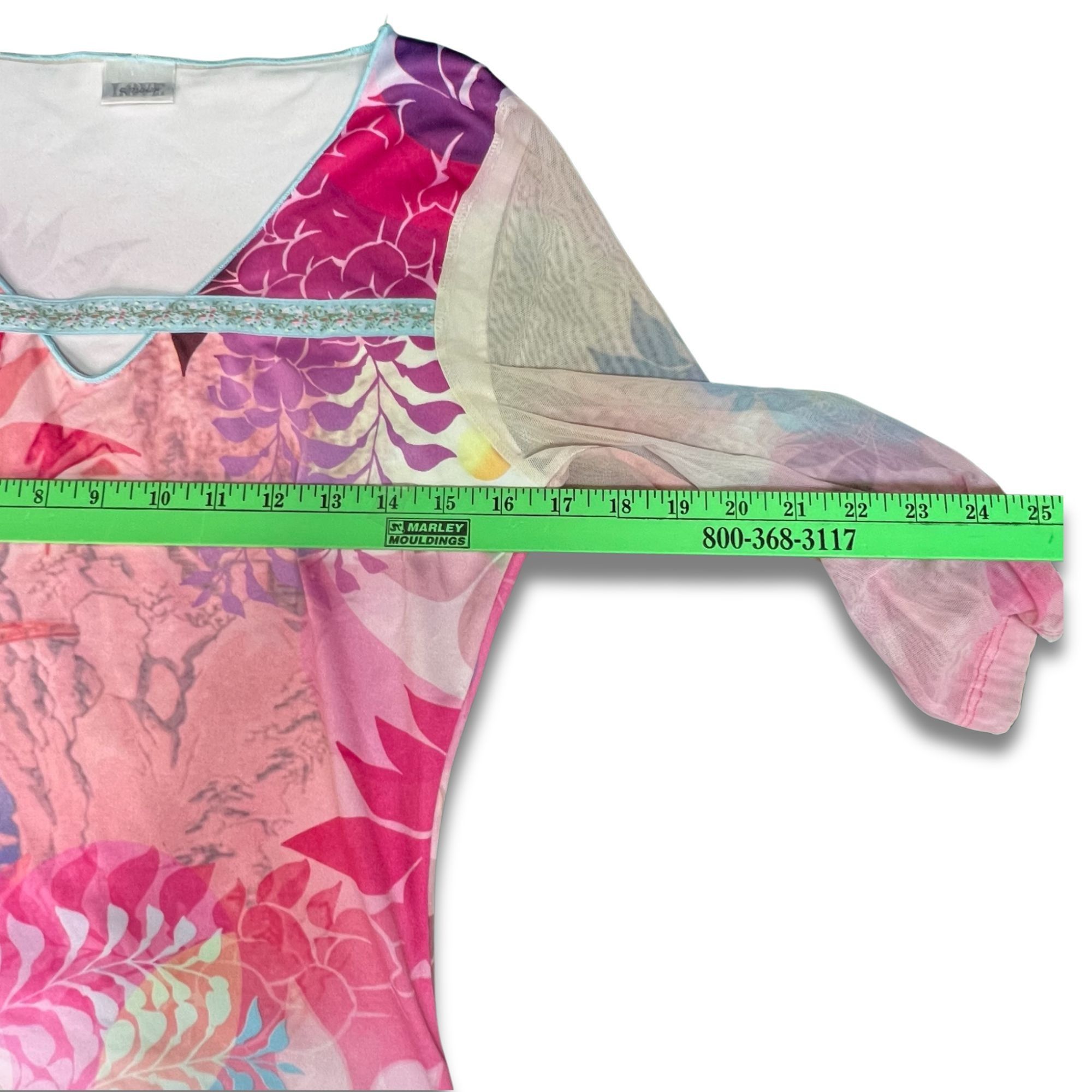 Other Love Amour Womens Long-Sleeved Floral Mesh Top Multicolor Si Size XS / US 0-2 / IT 36-38 - 6 Thumbnail