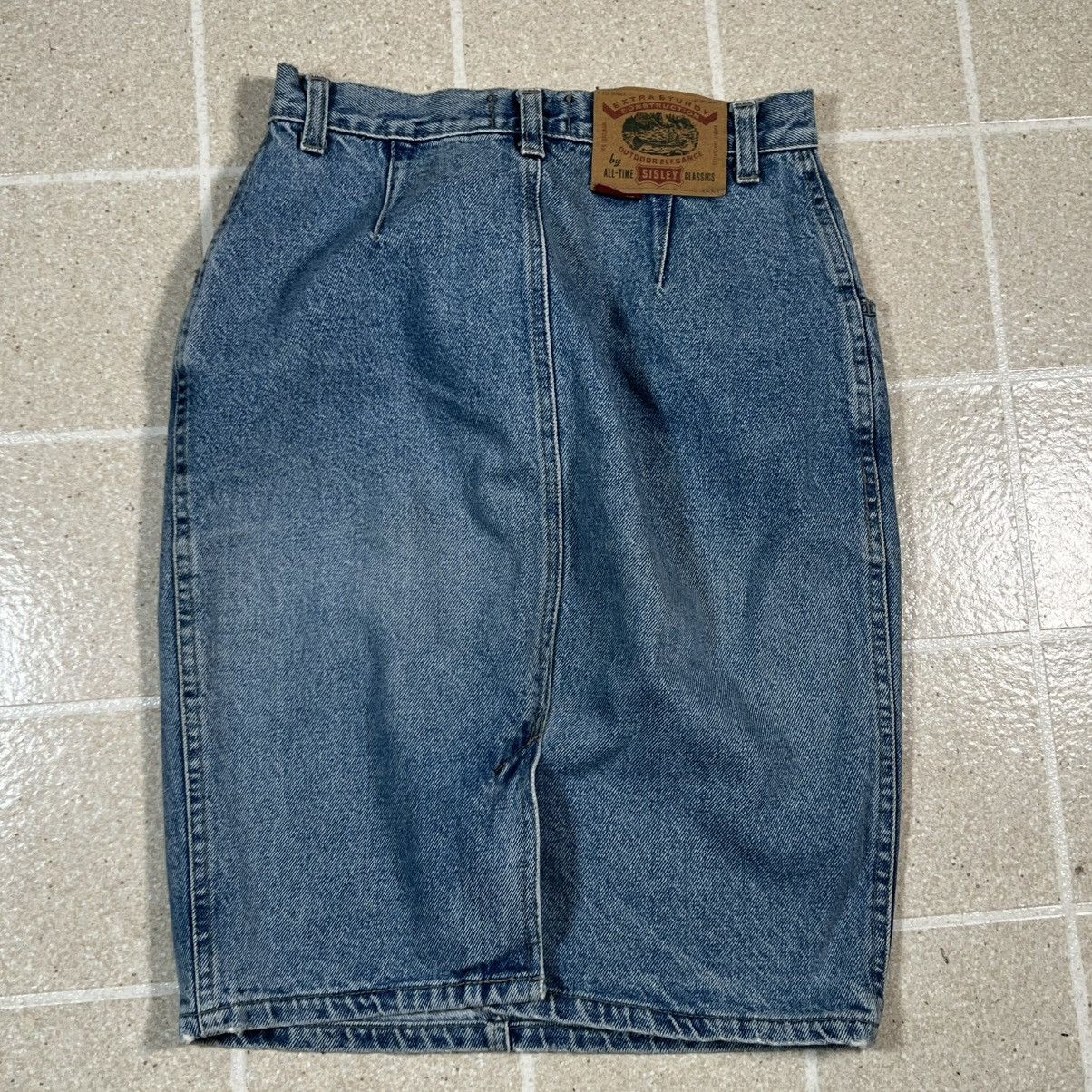 Sisley Vintage Women’s Sisley Light Wash Denim Skirt Size 26" / US 2 / IT 38 - 2 Thumbnail