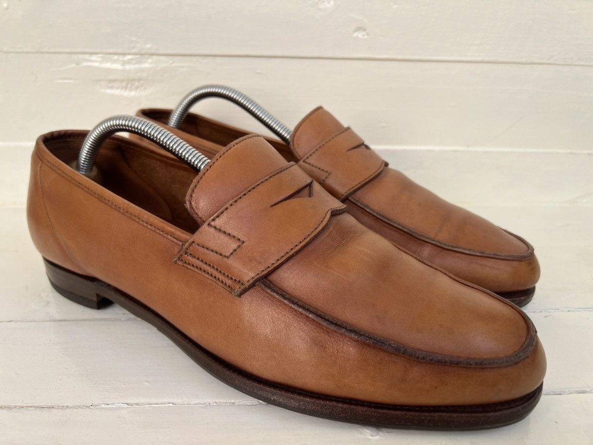Crockett & Jones SELSEY Brown Leather Penny Loafers Shoes