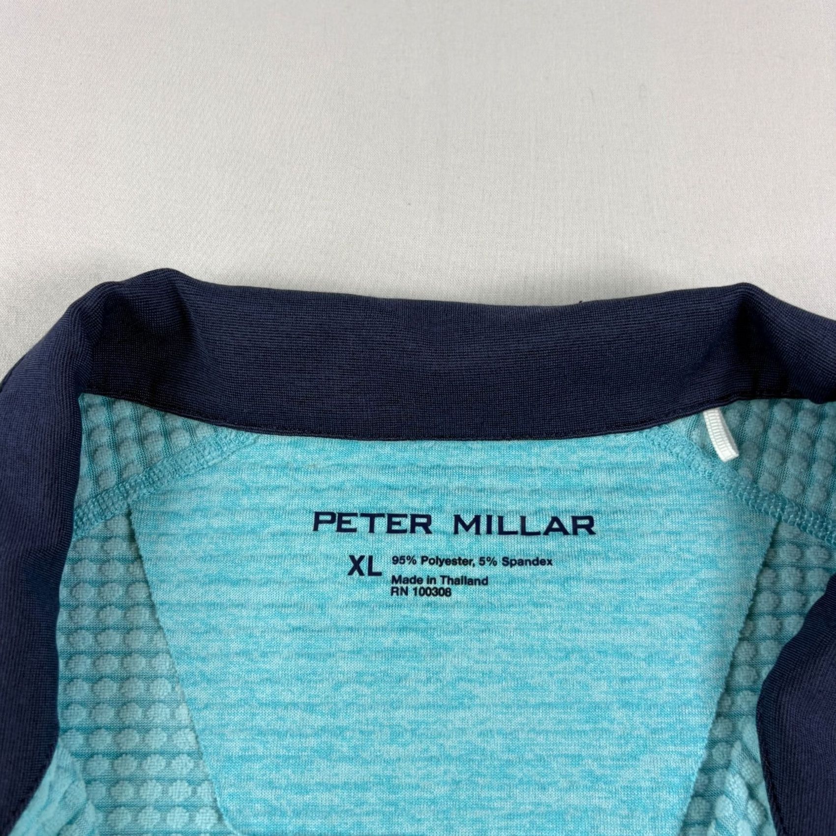 Peter Millar VINTAGE Peter Millar Shirt Mens XL Blue Maven 1/4 Zip Golf Pullover Stretch Performance Size US XL / EU 56 / 4 - 5 Thumbnail
