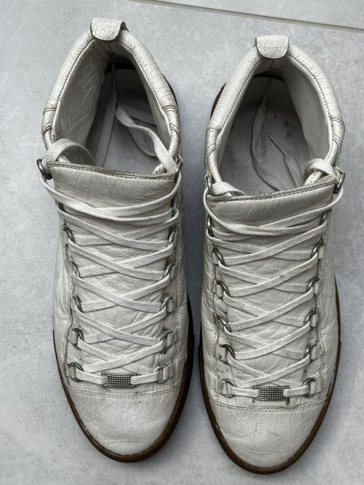 Balenciaga Balenciaga Arena High 43 EU White + Brown / Gum Sole Size US 11 / EU 44 - 7 Thumbnail