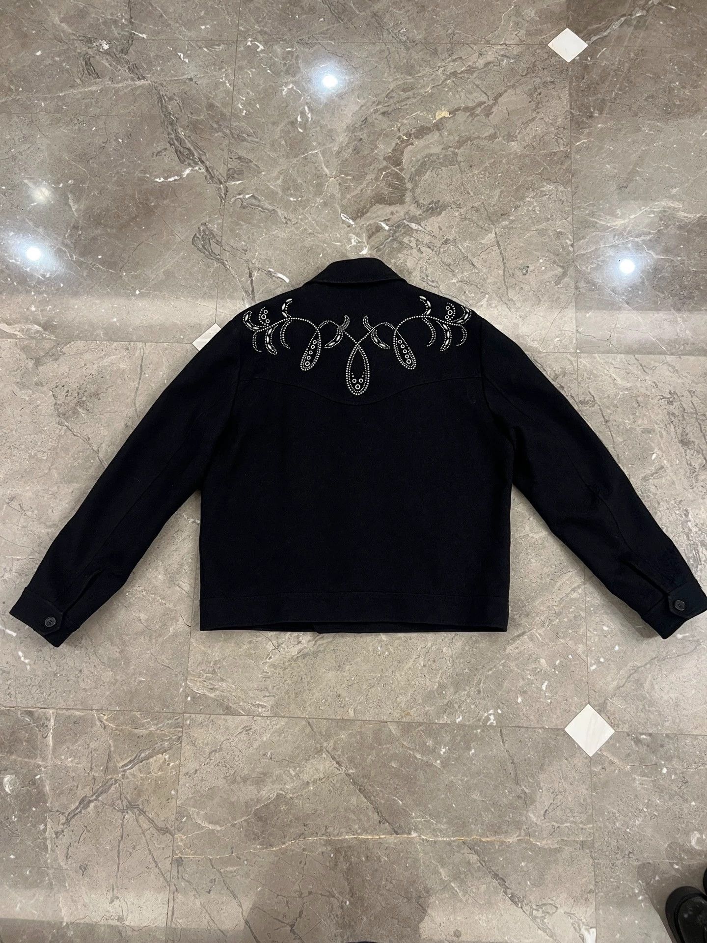 Saint Laurent Paris SLP 19SS Show Beaded Jacquard Wool Jacket Size US L / EU 52-54 / 3 - 2 Thumbnail