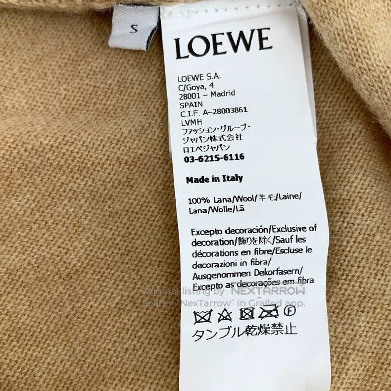 Loewe Loewe Brown logo embroidered backless wool crewneck long s Size S / US 4 / IT 40 - 7 Thumbnail