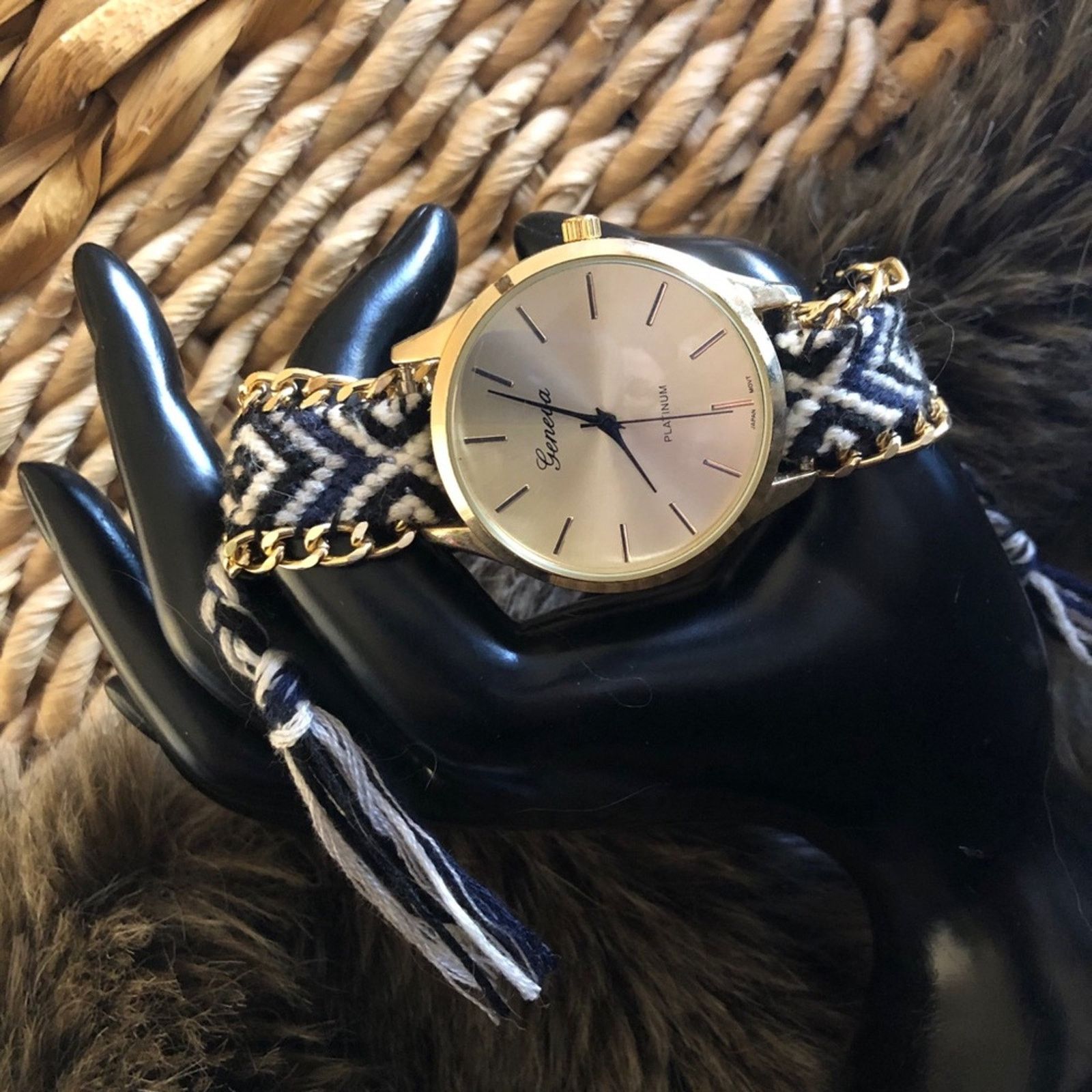 Jewelry Ladies Geneva Platinum adjustable braided watch Size ONE SIZE - 2 Thumbnail
