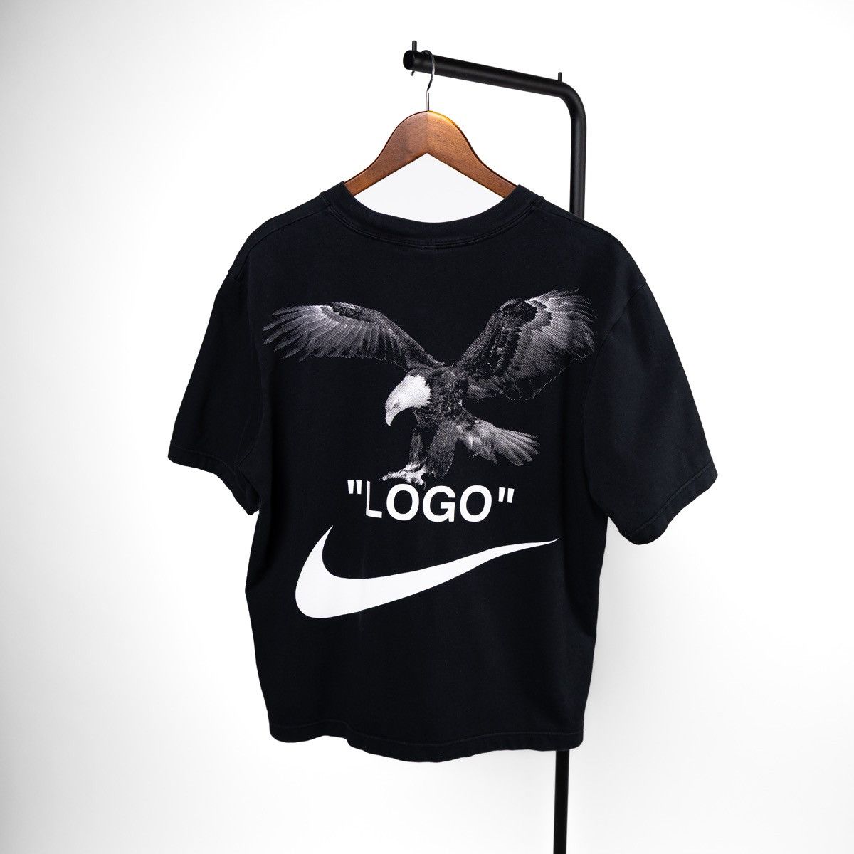Nike × Off-White Nike x Off White Mens Black T-Shirt Logo Graphic Tee Eagle Size US S / EU 44-46 / 1 - 1 Thumbnail