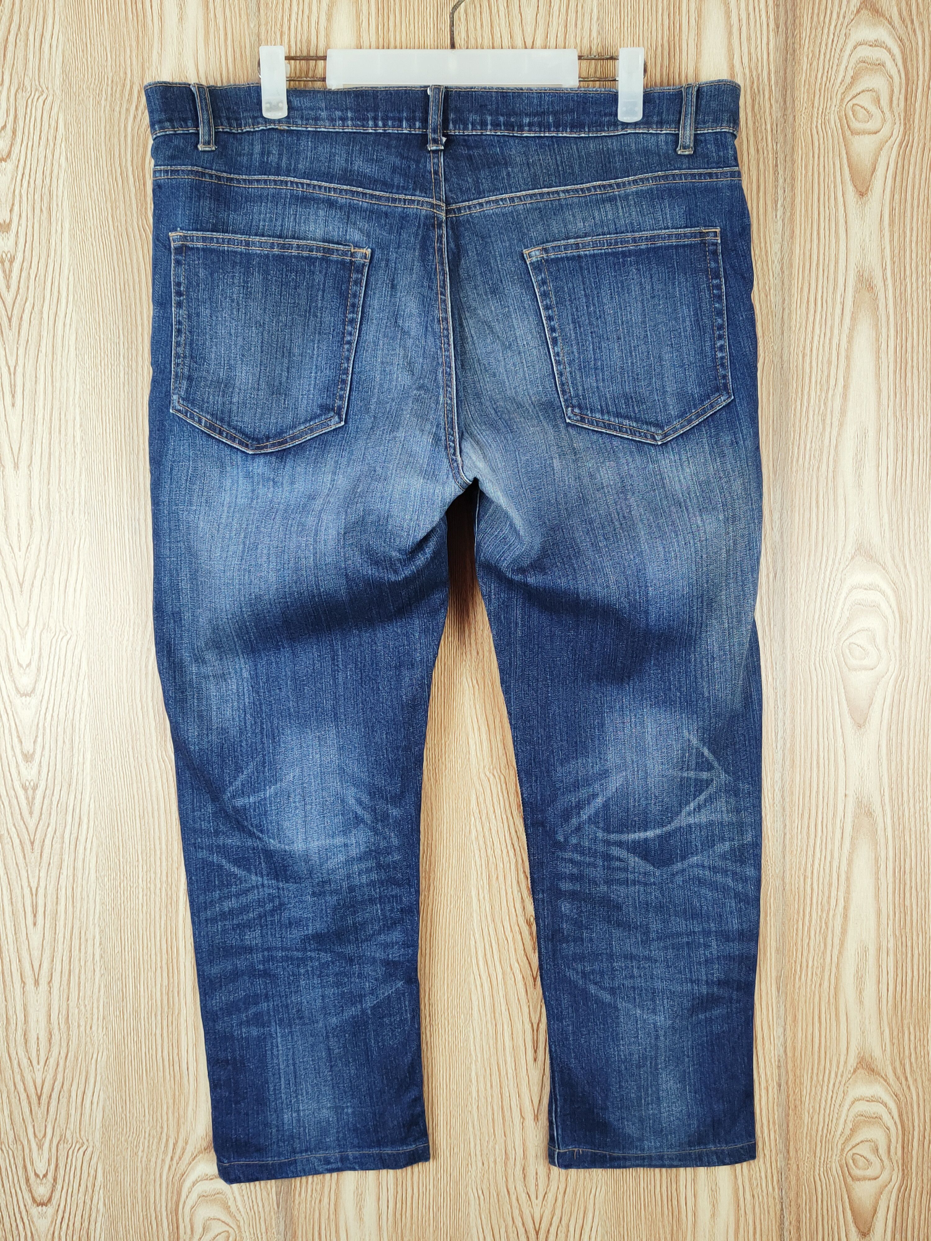 Japanese Brand Japanese Brand Dark Blue Distressed Ripped Jeans #W934 Size US 38 / EU 54 - 7 Thumbnail