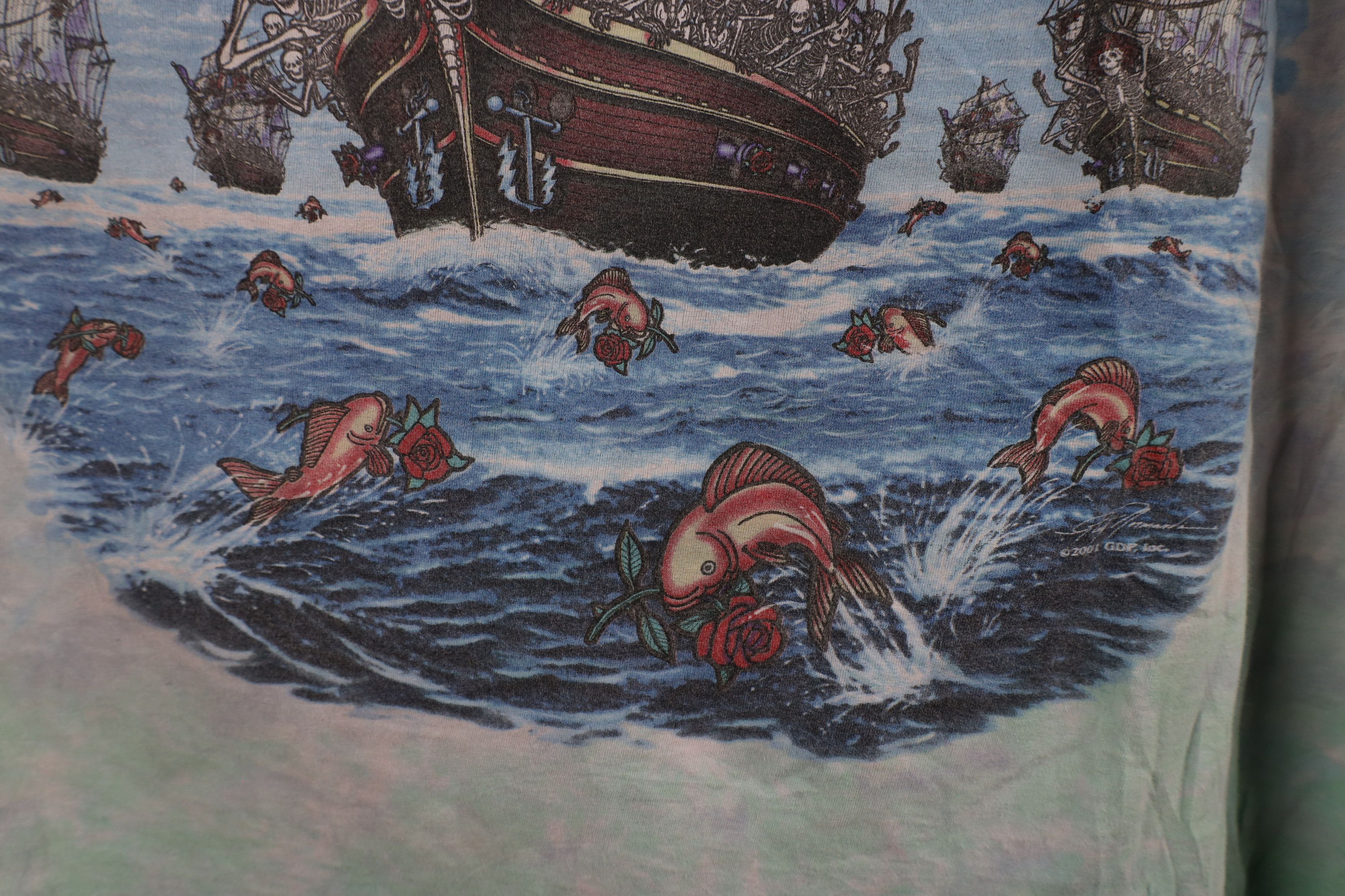 Liquid Blue × Vintage Vintage 2001 Liquid Blue Grateful Dead Band T-Shirt Cotton Size US XXL / EU 58 / 5 - 6 Thumbnail