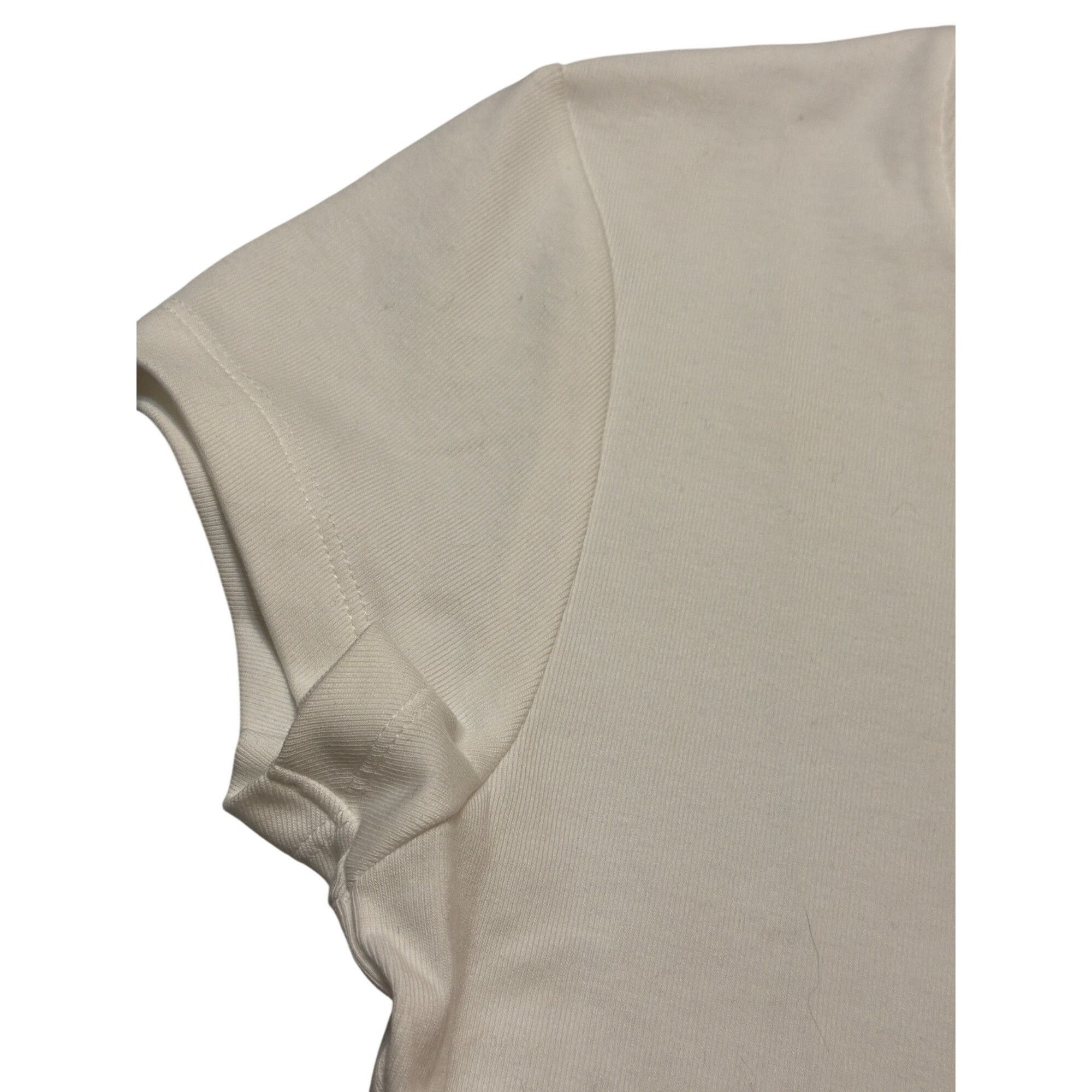 Uniqlo Uniqlo White Cropped Short Sleeve Crew Neck T Shirt Top Size Size XXS / US 00 / IT 34 - 3 Thumbnail