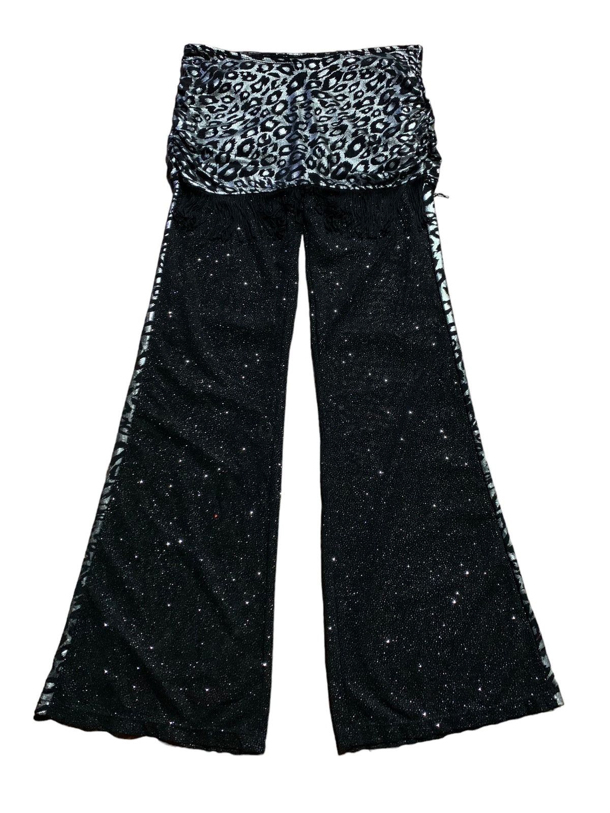14th Addiction × Beauty Beast × Japanese Brand MayRose flare Leopard blinks mesh sheer pants Size 32" / US 10 / IT 46 - 1 Thumbnail